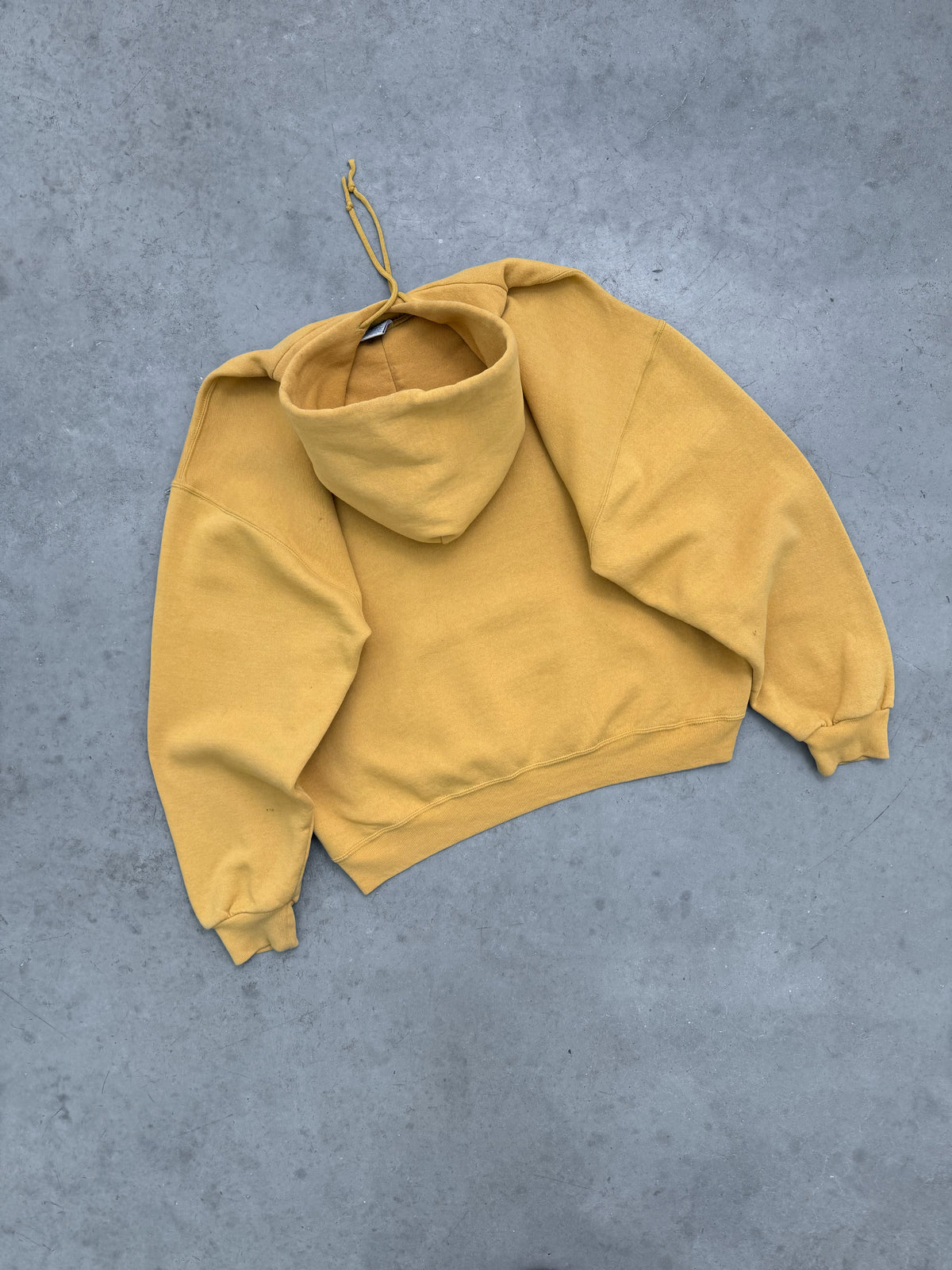 FADED MUSTARD RUSSELL HOODIE - 1990s