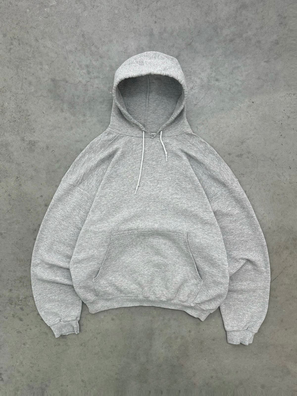 FADED HEATHER GREY HOODIE - 1990S