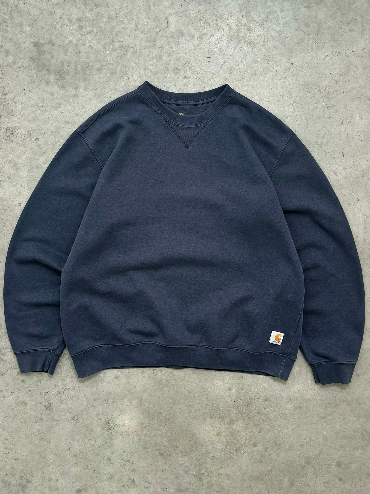 FADED DEEP BLUE CARHARTT CREWNECK - 2000S