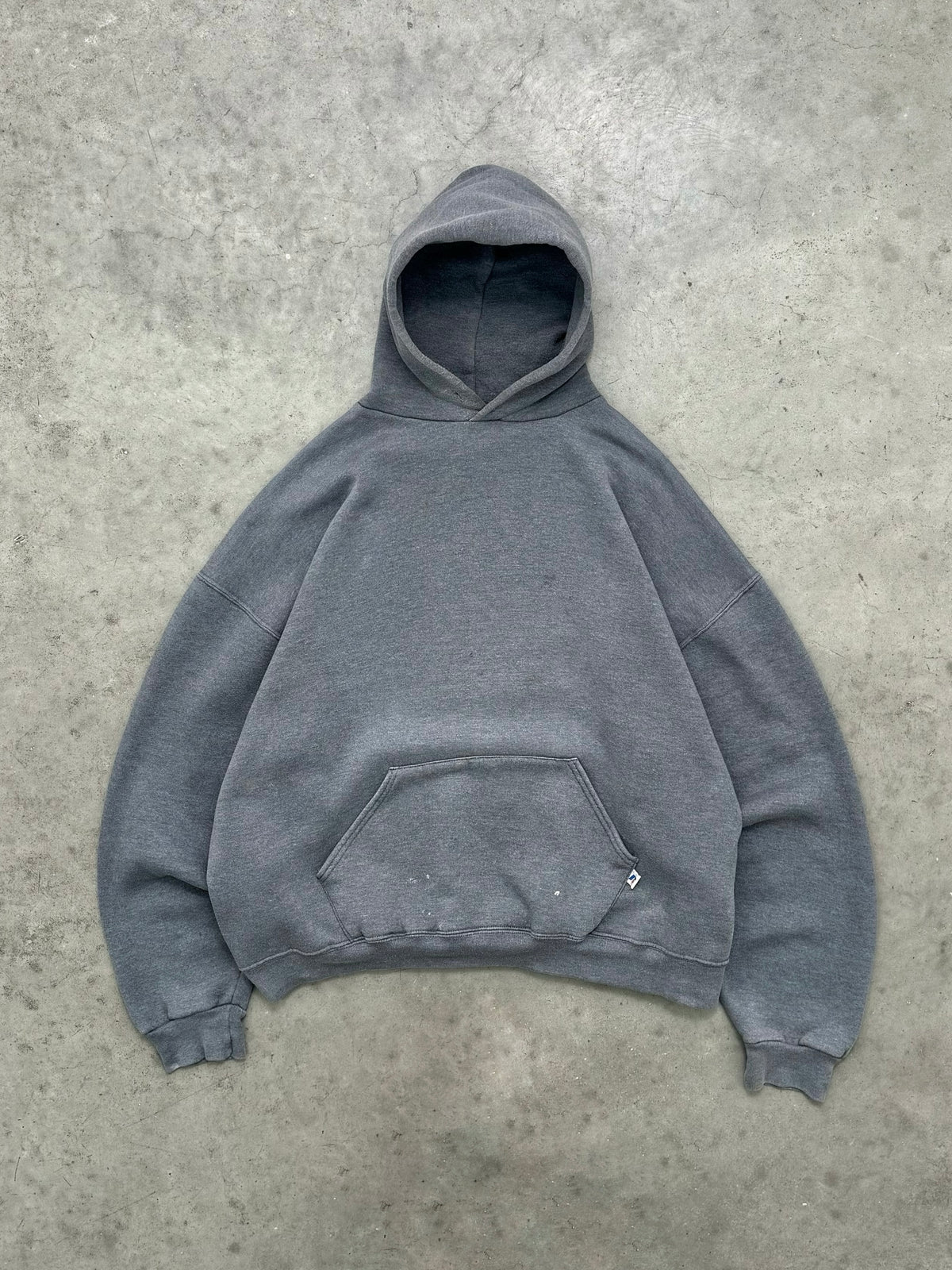 FADED SLATE GREY RUSSELL HOODIE - 2000S