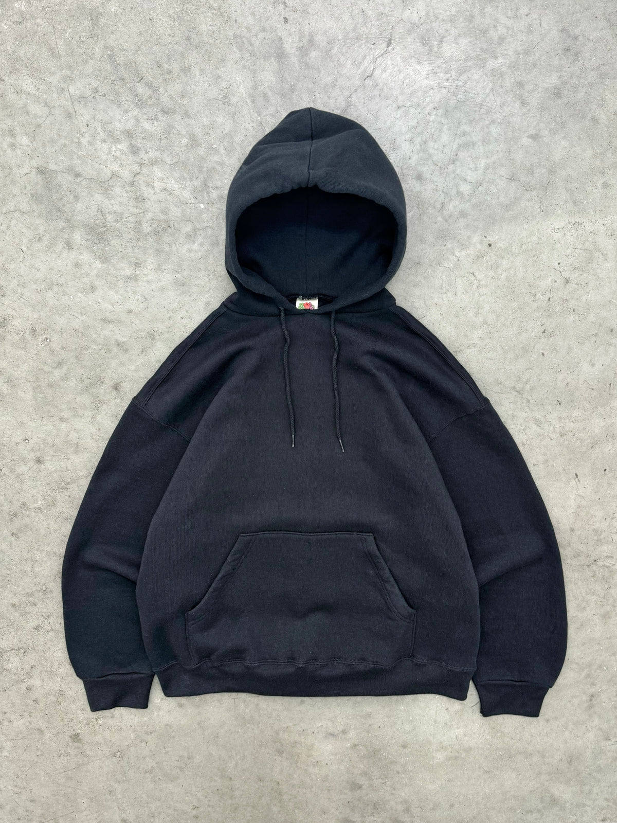 FADED PITCH BLACK HEAVYWEIGHT HOODIE - 2000S