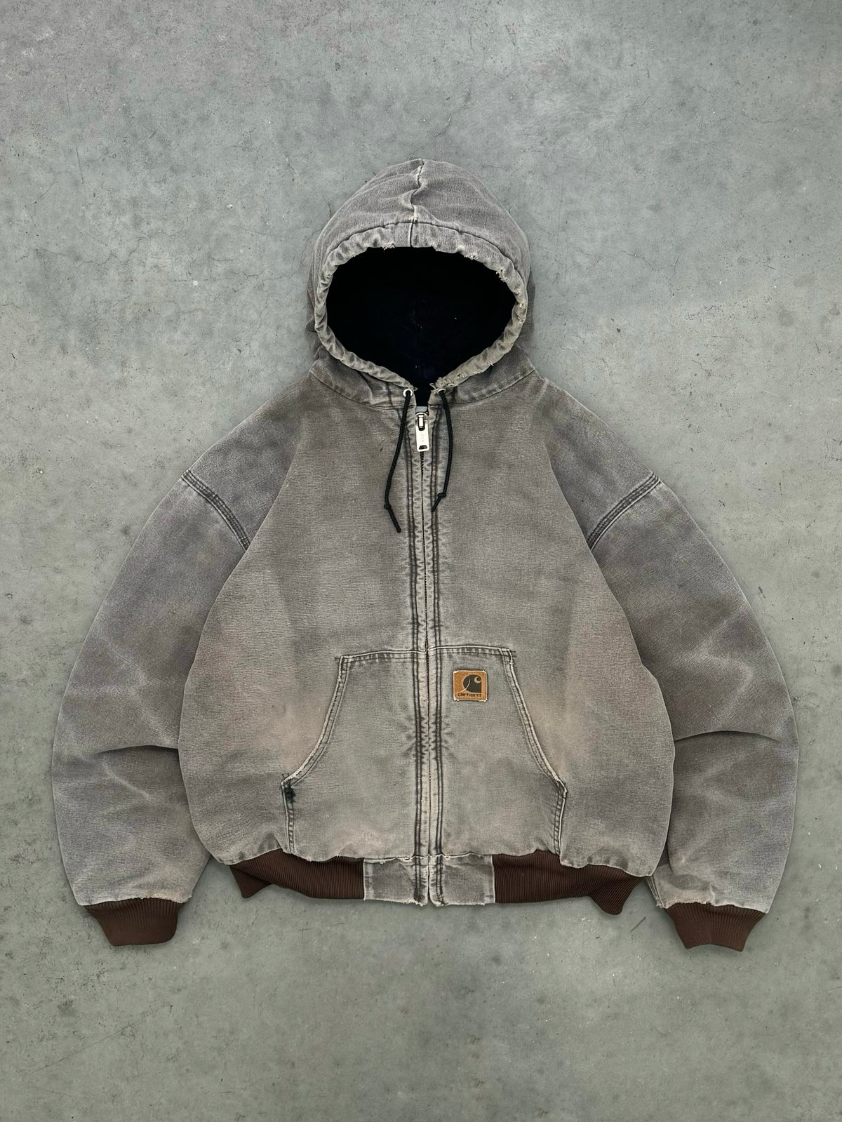 SUN FADED BROWN CARHARTT ACTIVE JACKET - 1990S
