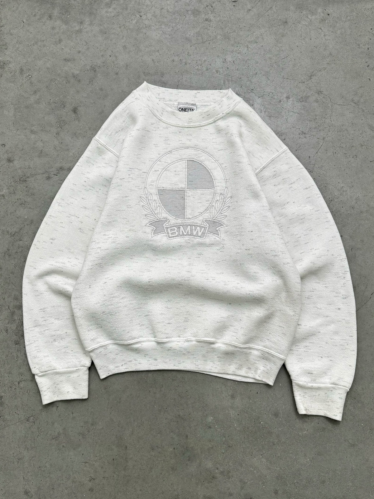 HEATHER GREY “BMW” CREWNECK - 1990S