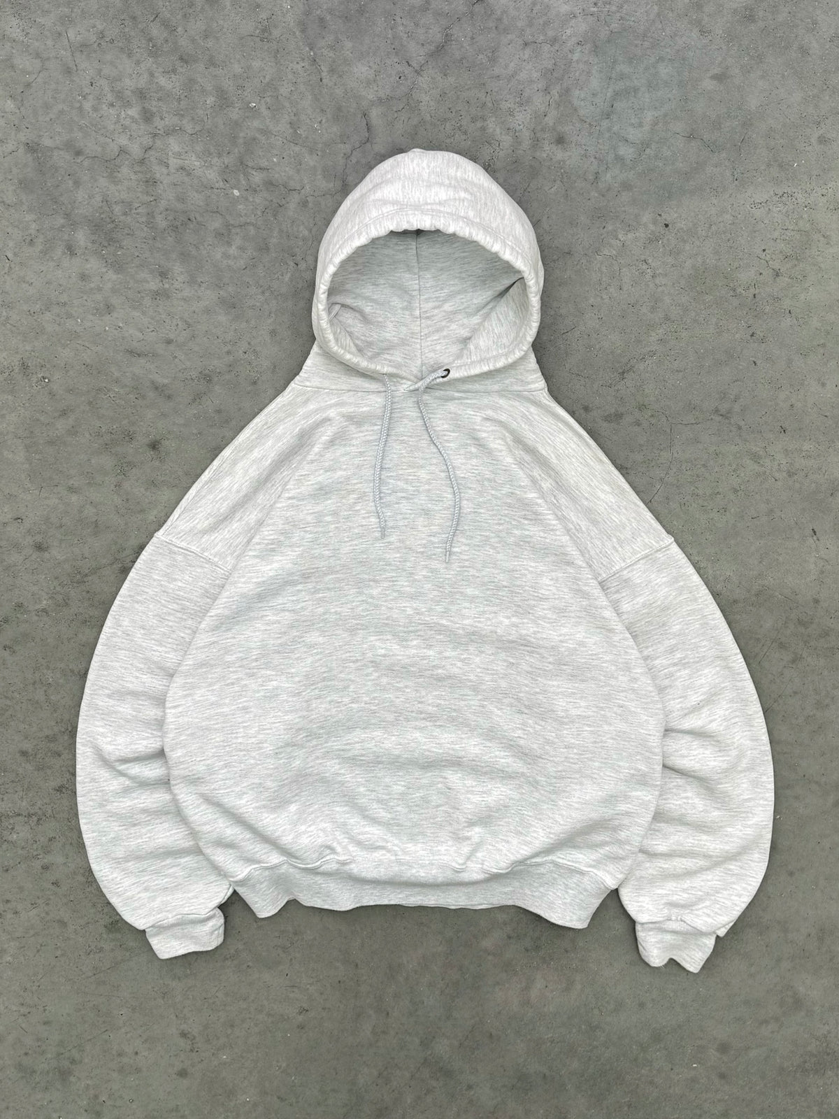 HEATHER GREY HEAVYWEIGHT HOODIE - 1990S