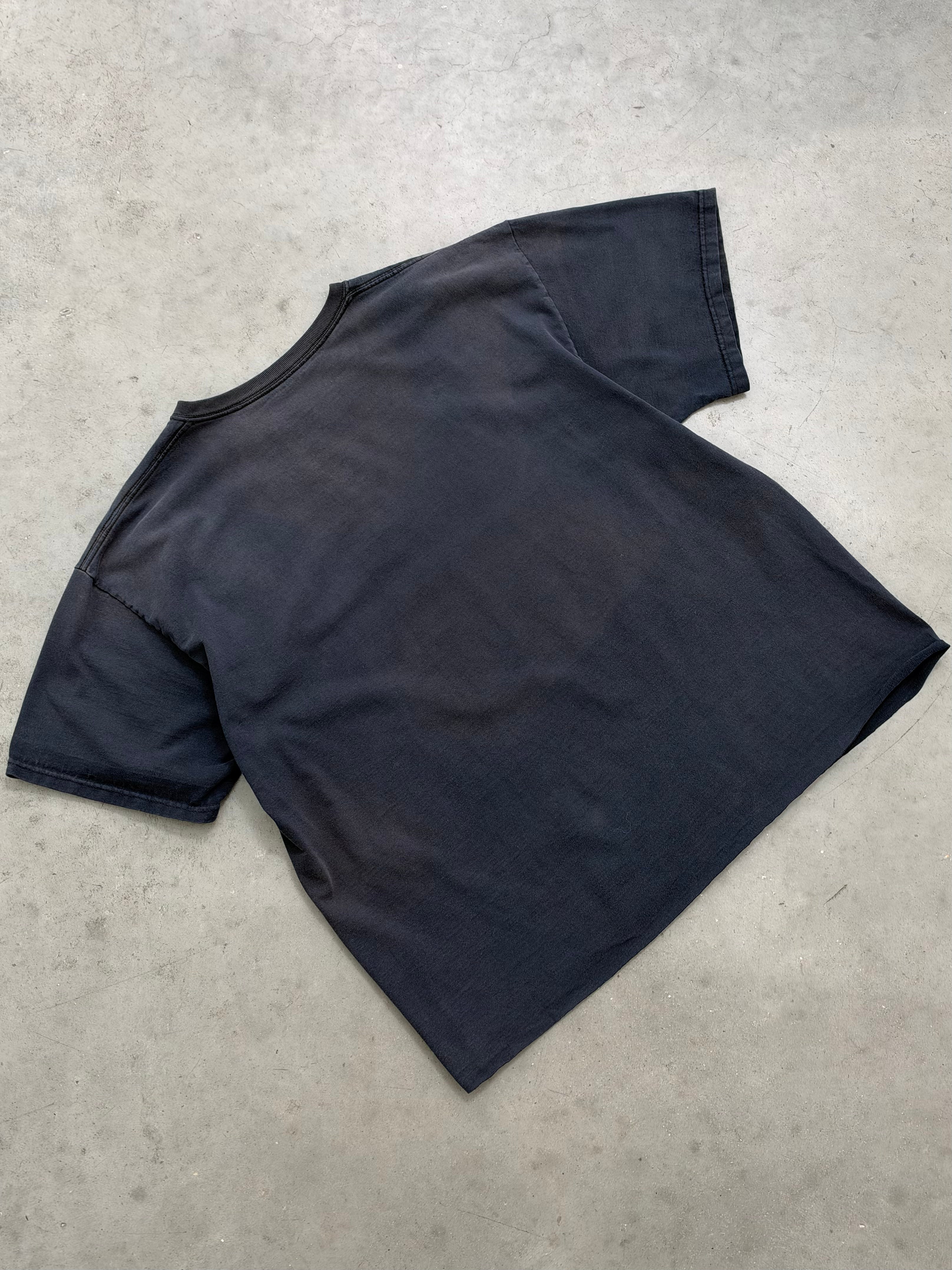 SUN FADED BLACK CROPPED TEE - 2000S