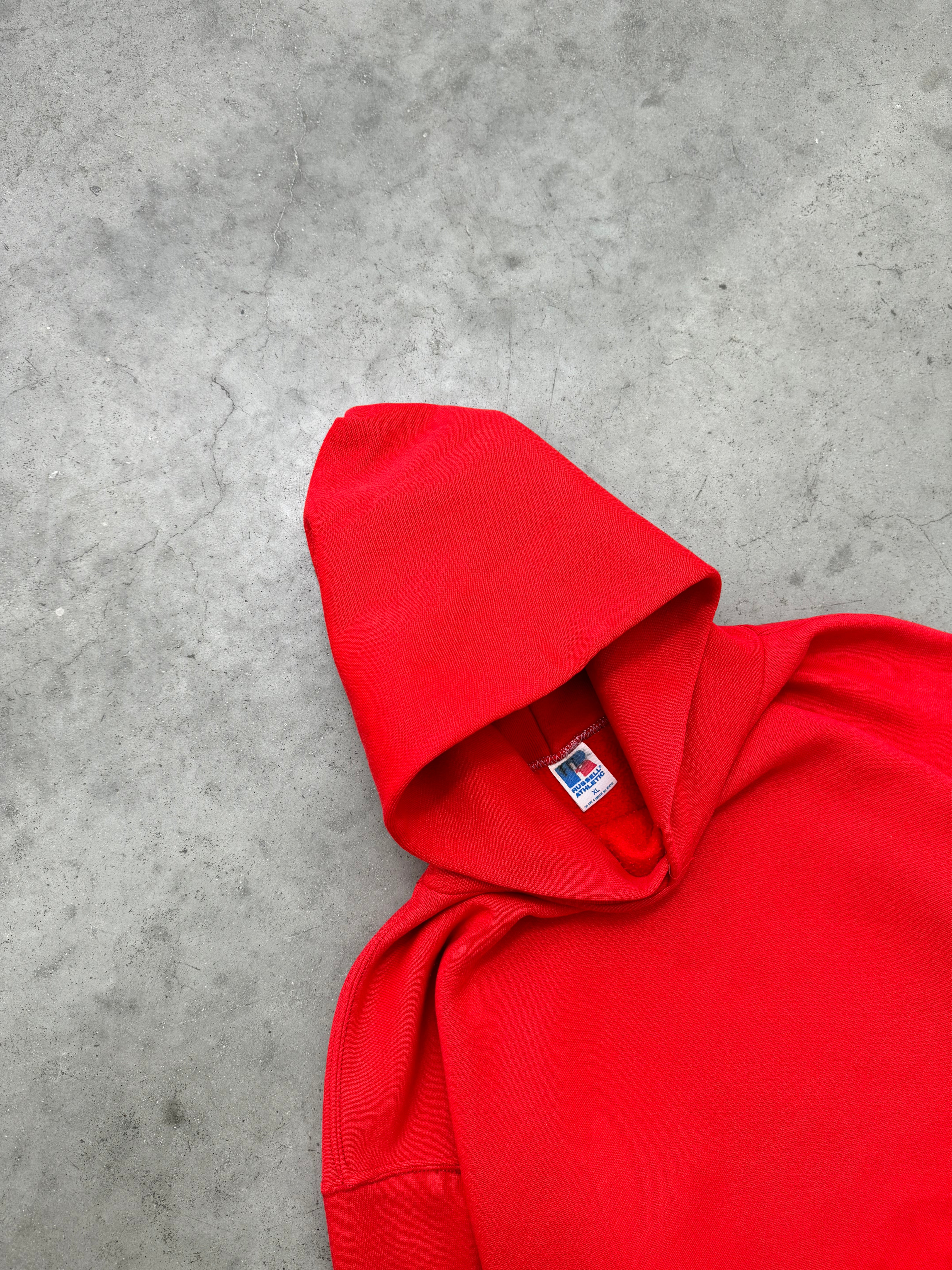 FADED RED RUSSELL HOODIE - 1980S