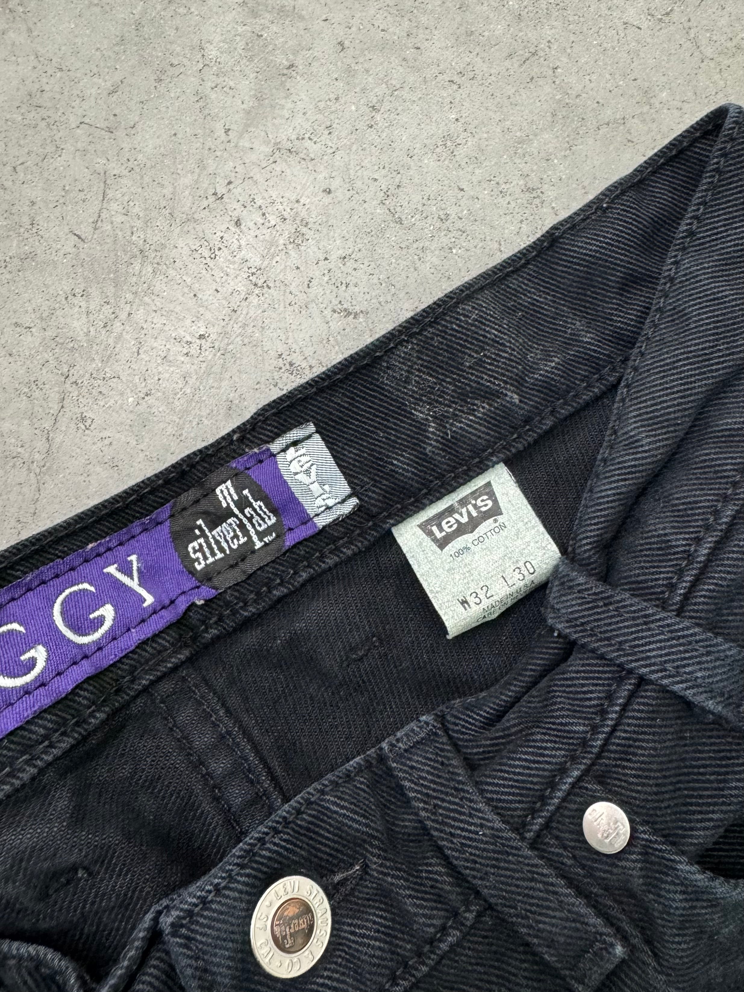 LEVI’S MADE IN USA BLACK SILVERTAB BAGGY JEANS - 1990S