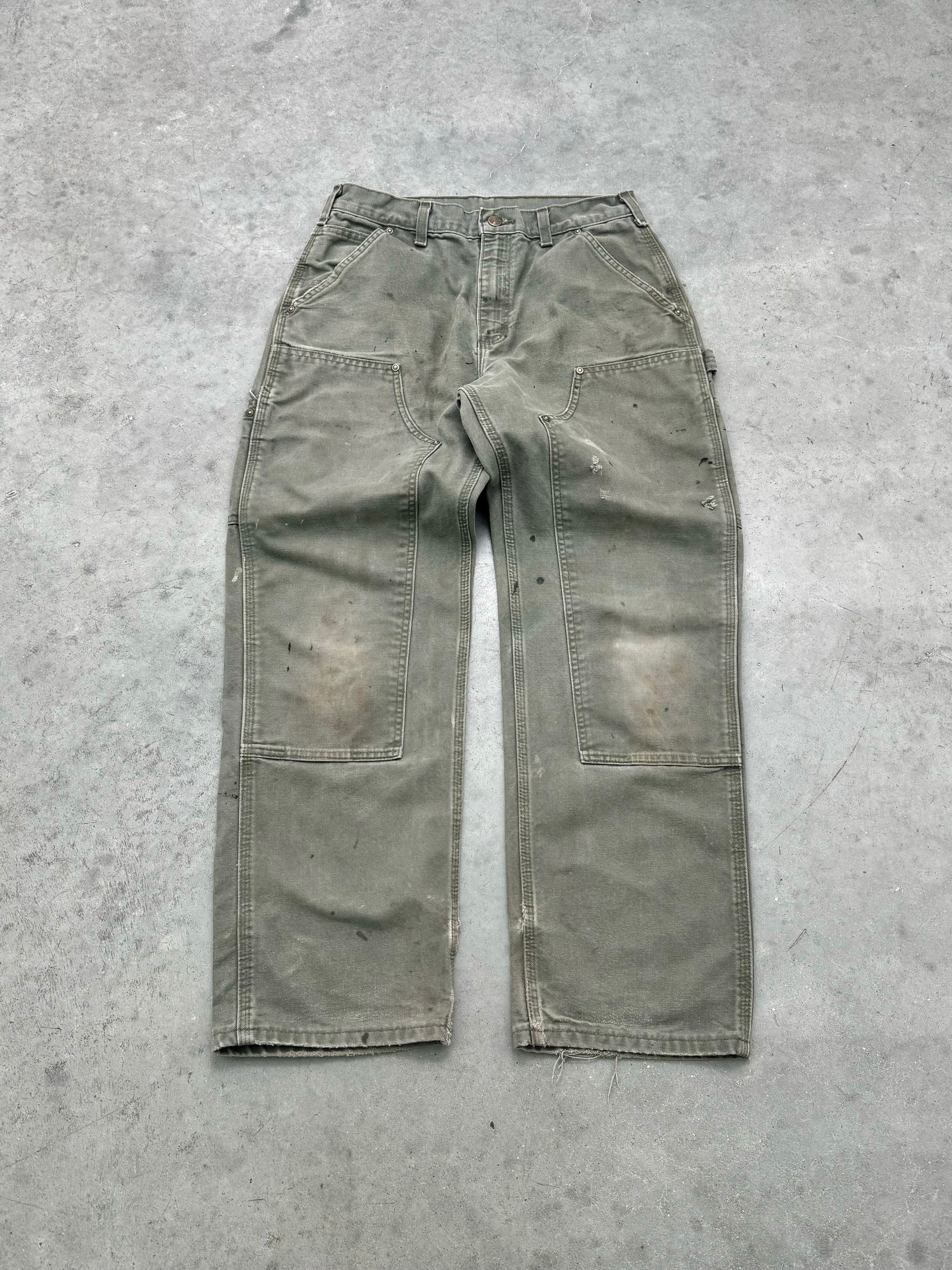 FADED OLIVE CARHARTT DOUBLE KNEE - 1990S