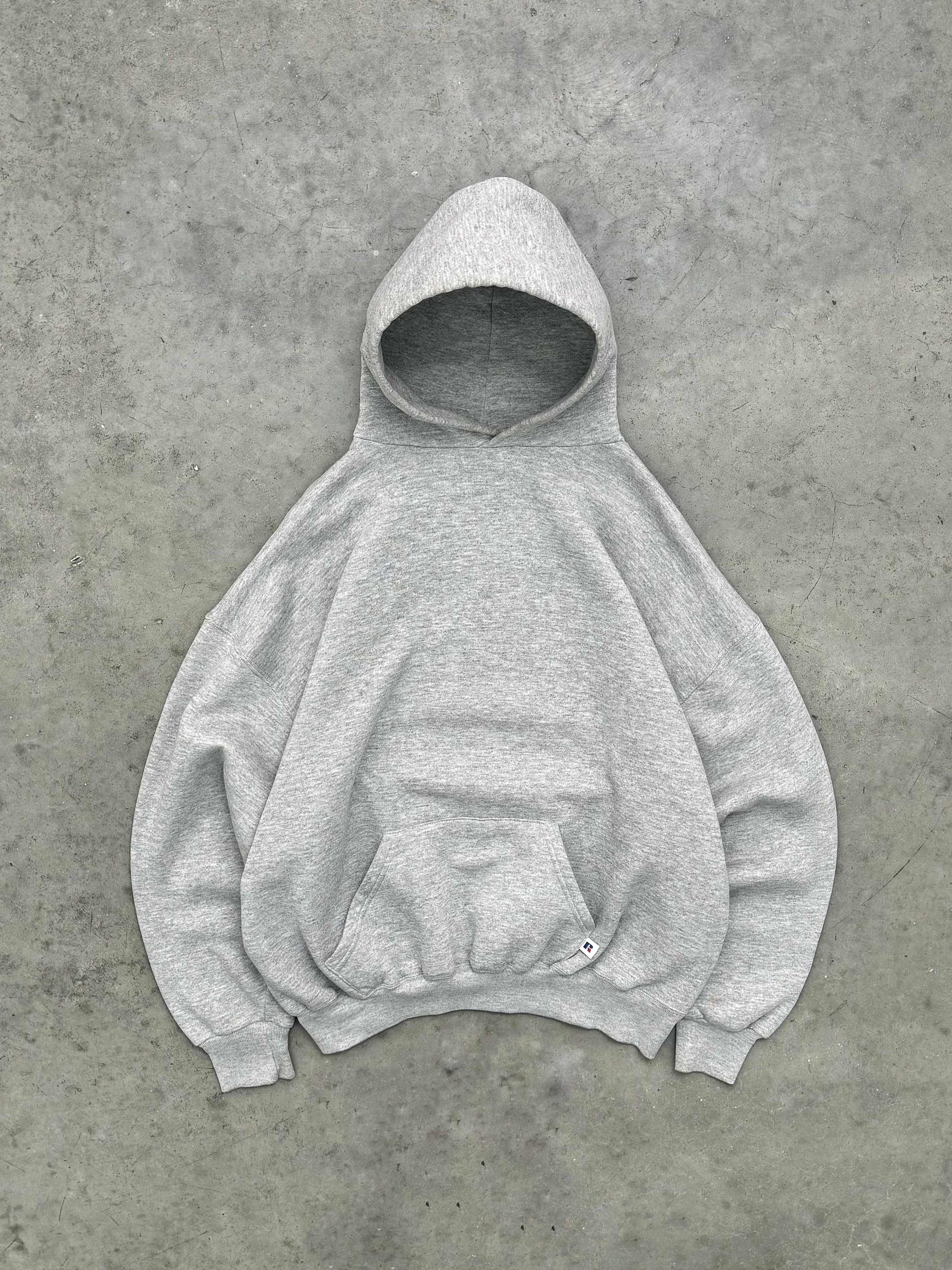 HEATHER GREY RUSSELL HOODIE - 1990S
