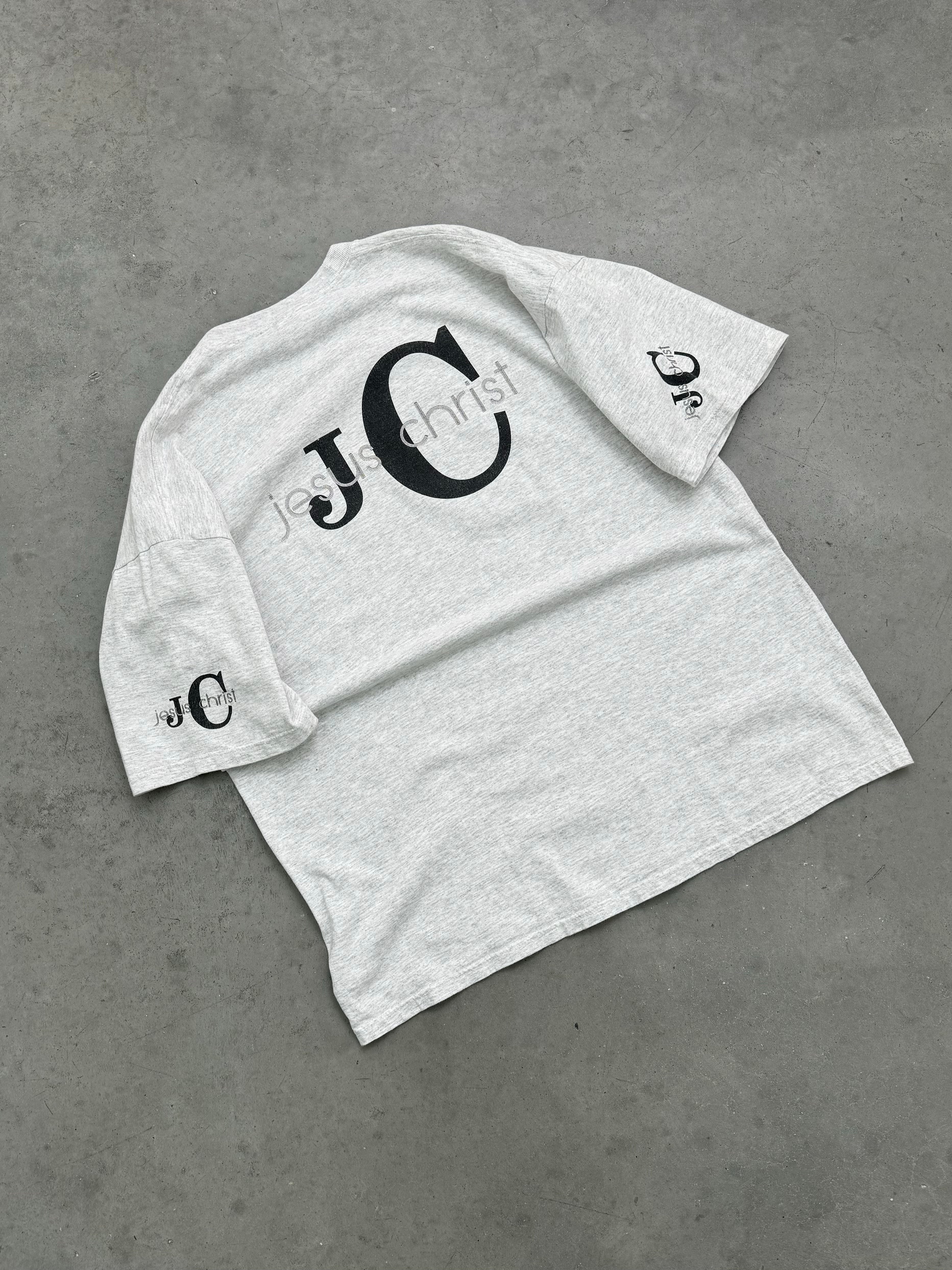 HEATHER GREY JESUS INITIAL TEE - 2000S