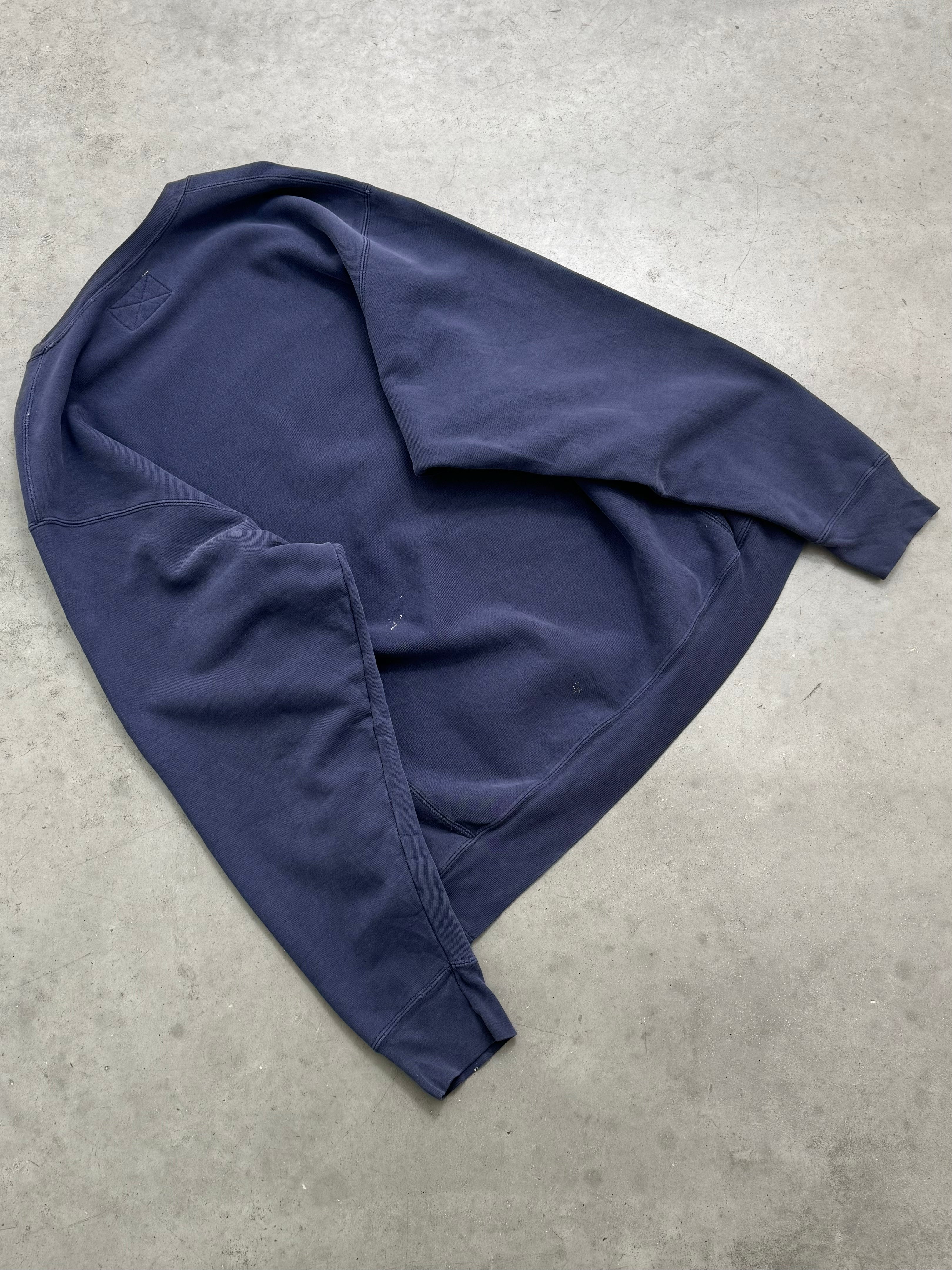 FADED INK BLUE "NOTRE DAME" HEAVYWEIGHT CREWNECK - 2000S