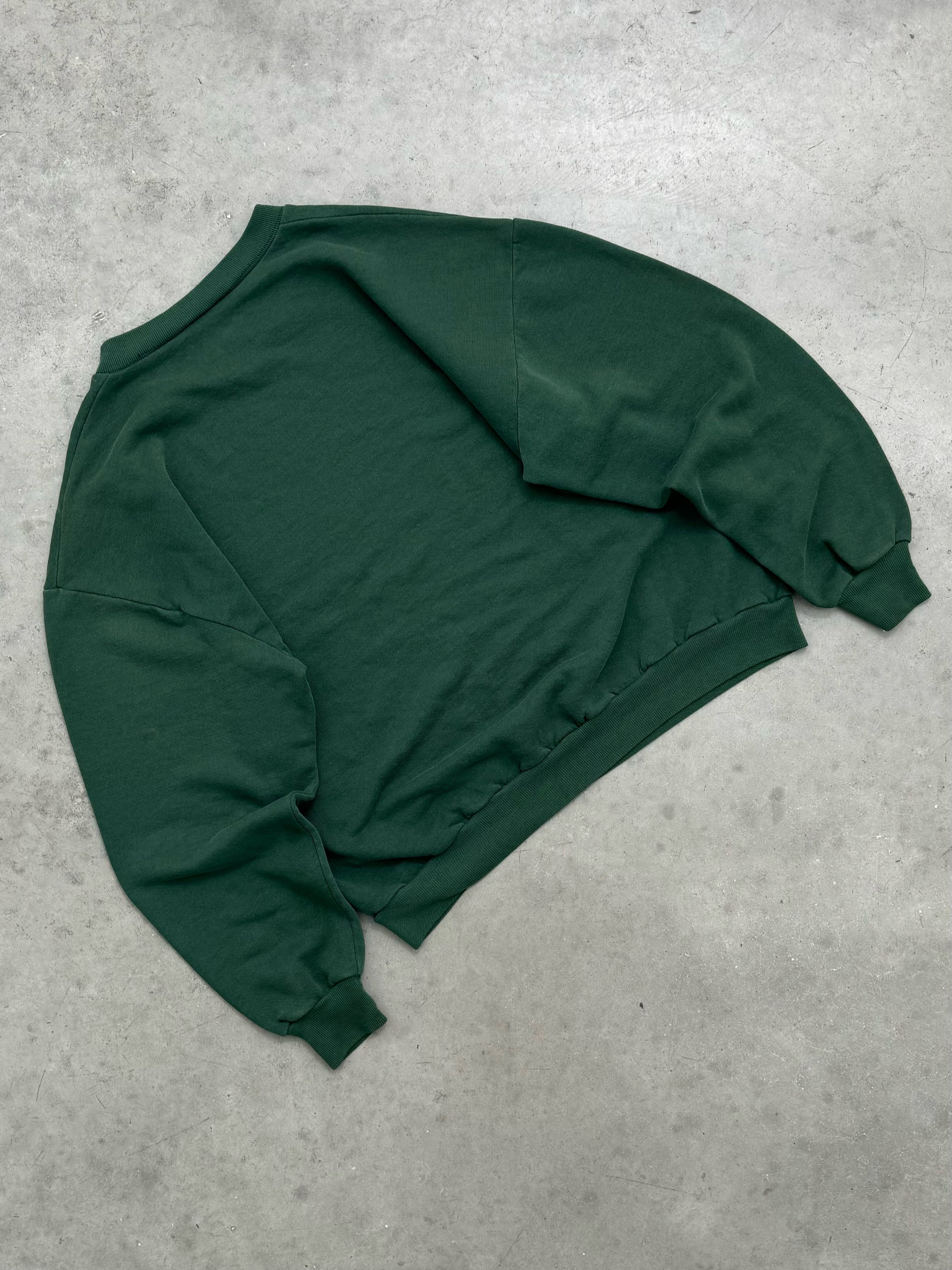 FADED FOREST GREEN CREWNECK - 1990S