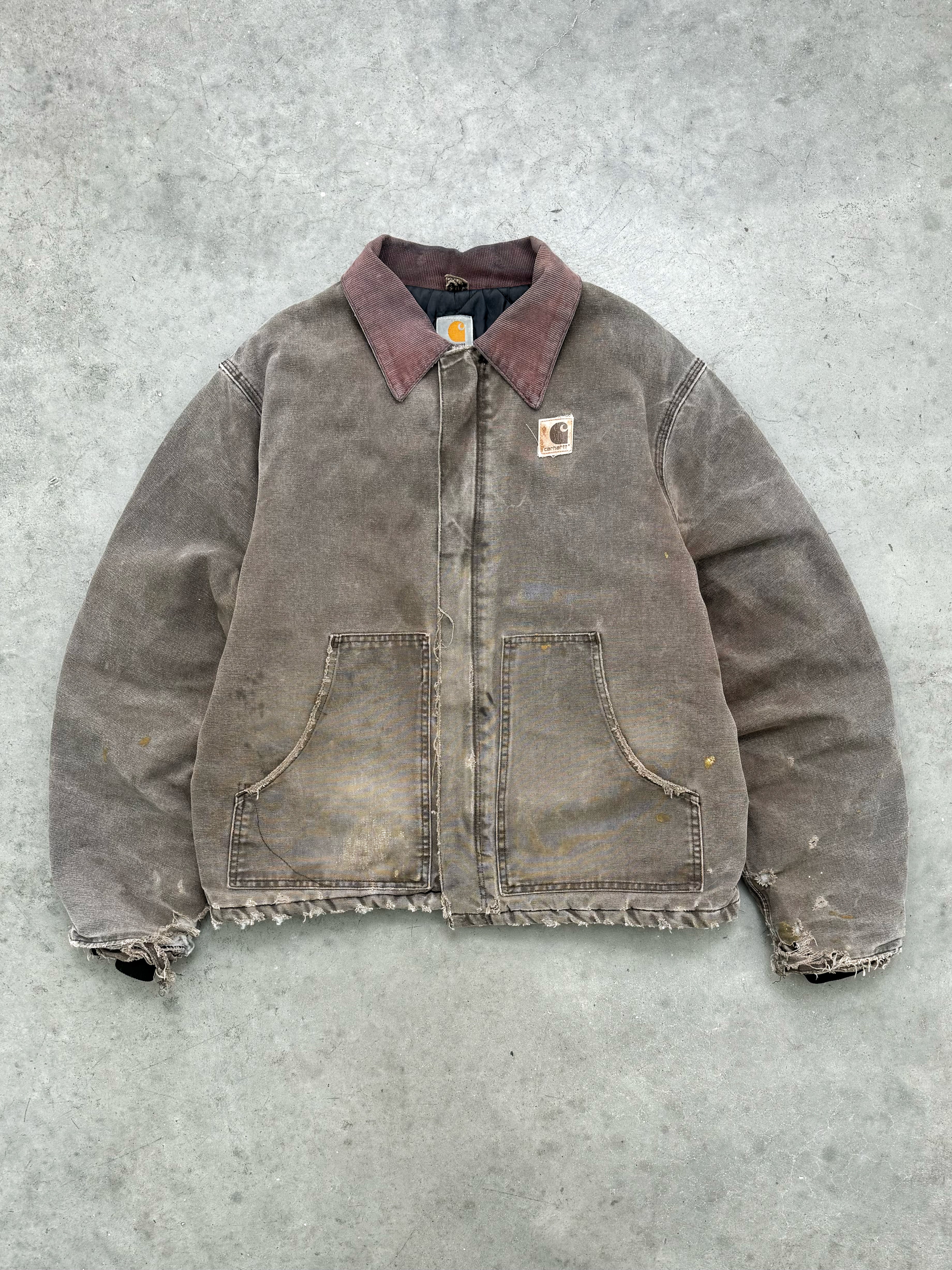 FADED ASH BROWN CARHARTT ARCTIC JACKET - 1990S