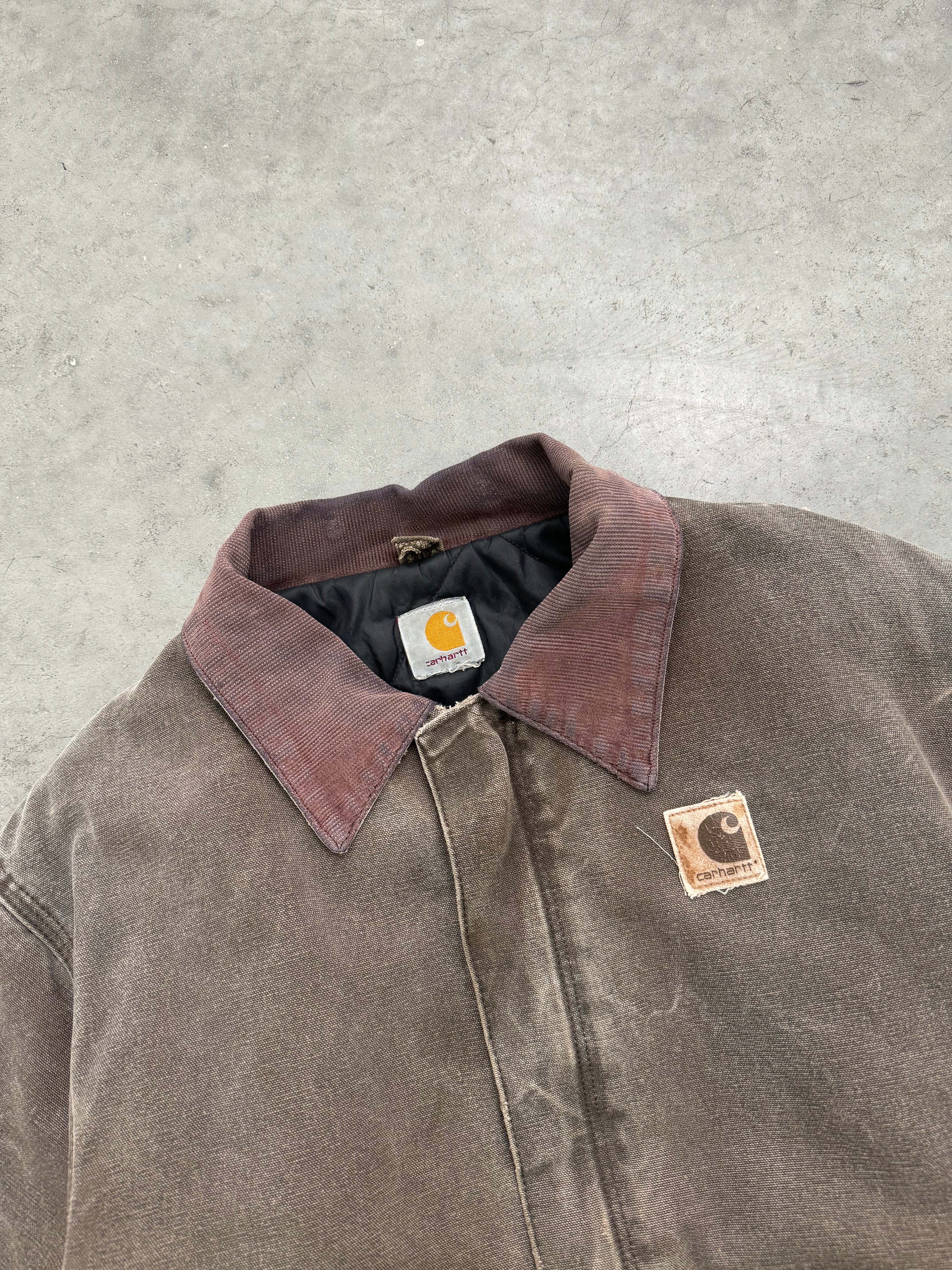 FADED ASH BROWN CARHARTT ARCTIC JACKET - 1990S