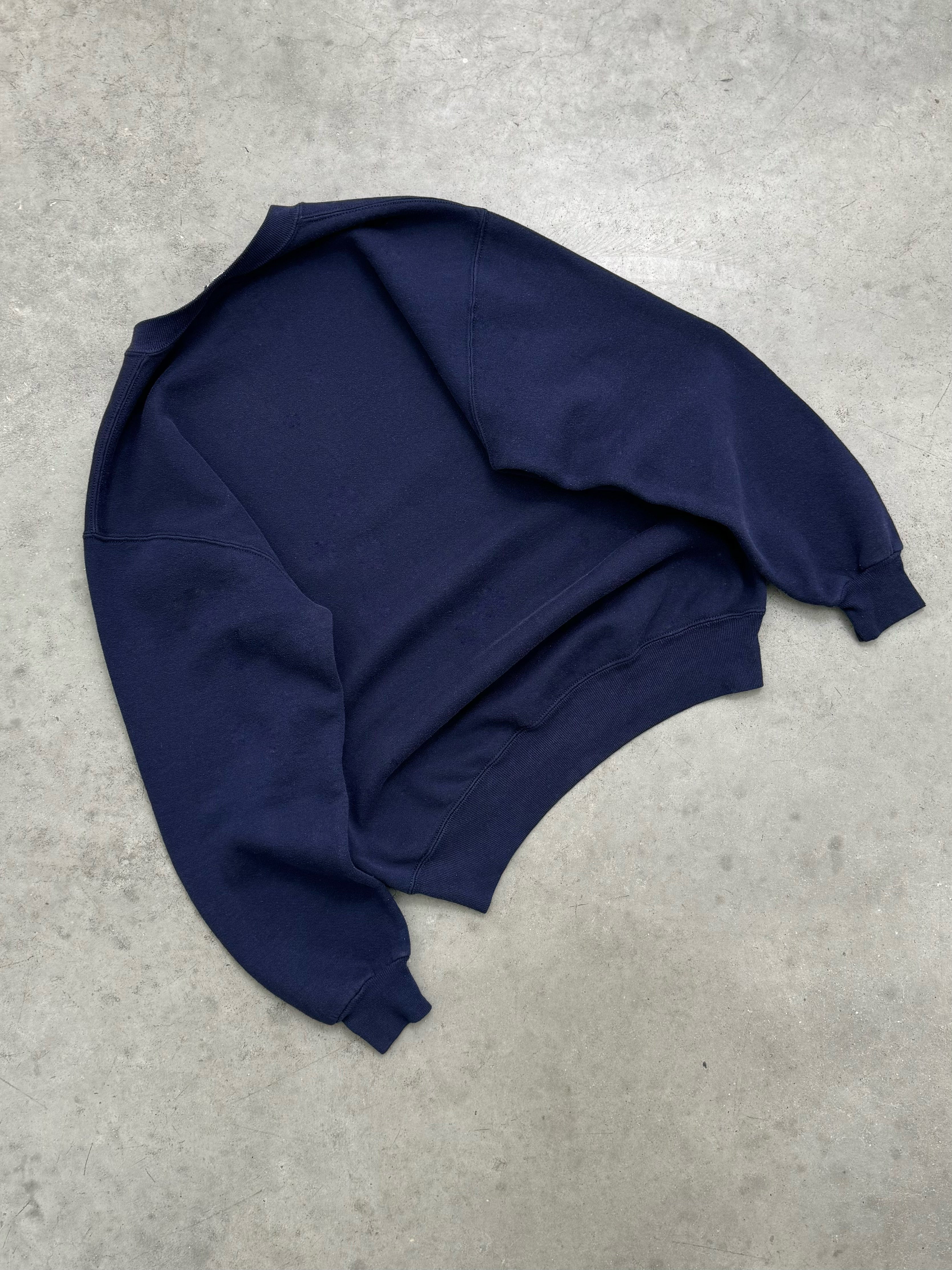 FADED NAVY RUSSELL CREWNECK - 1990S