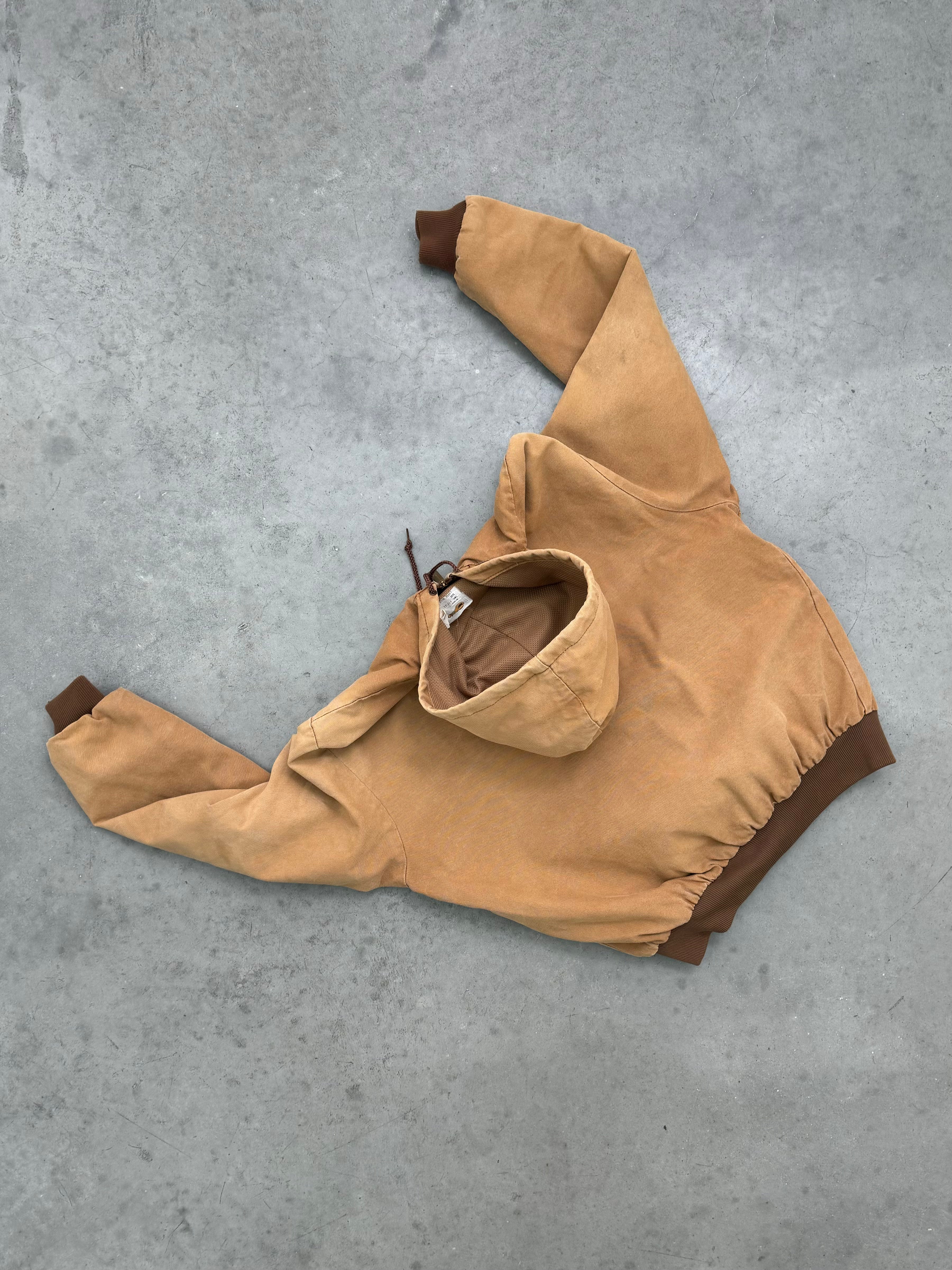 FADED TAN KEY IMPERIAL HOODED WORK JACKET - 1980S