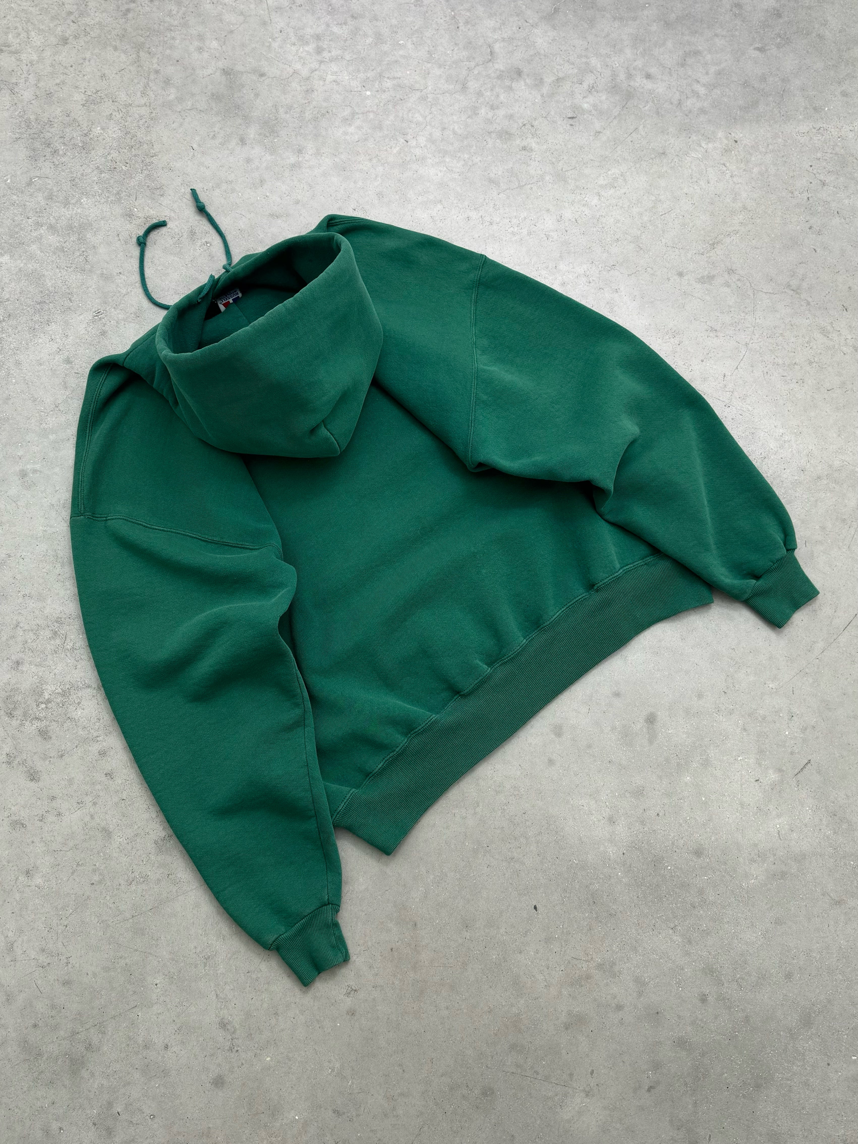 FADED FOREST GREEN RUSSELL HOODIE - 1990S