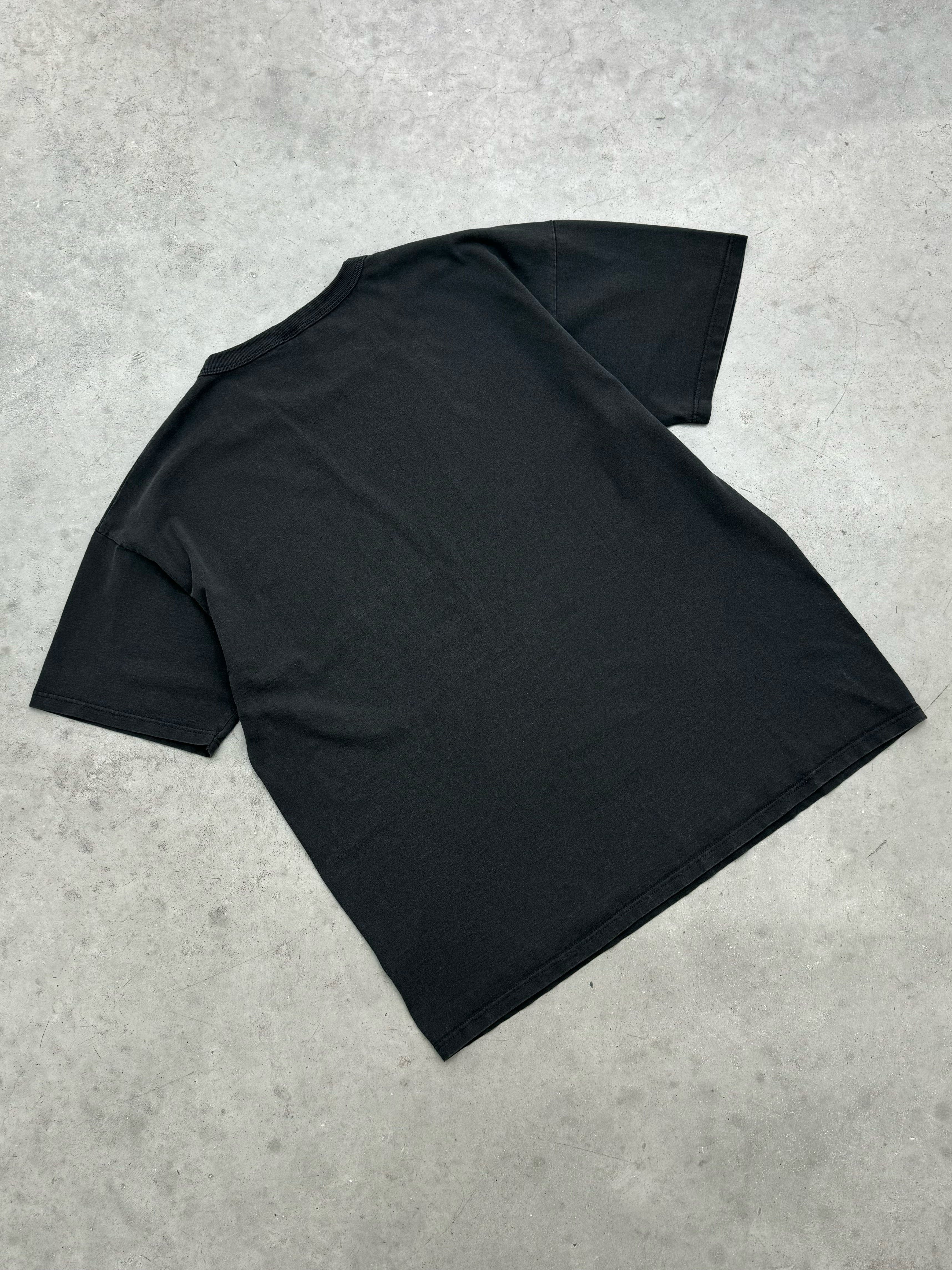 FADED PITCH BLACK RUSSELL TEE - 1990S