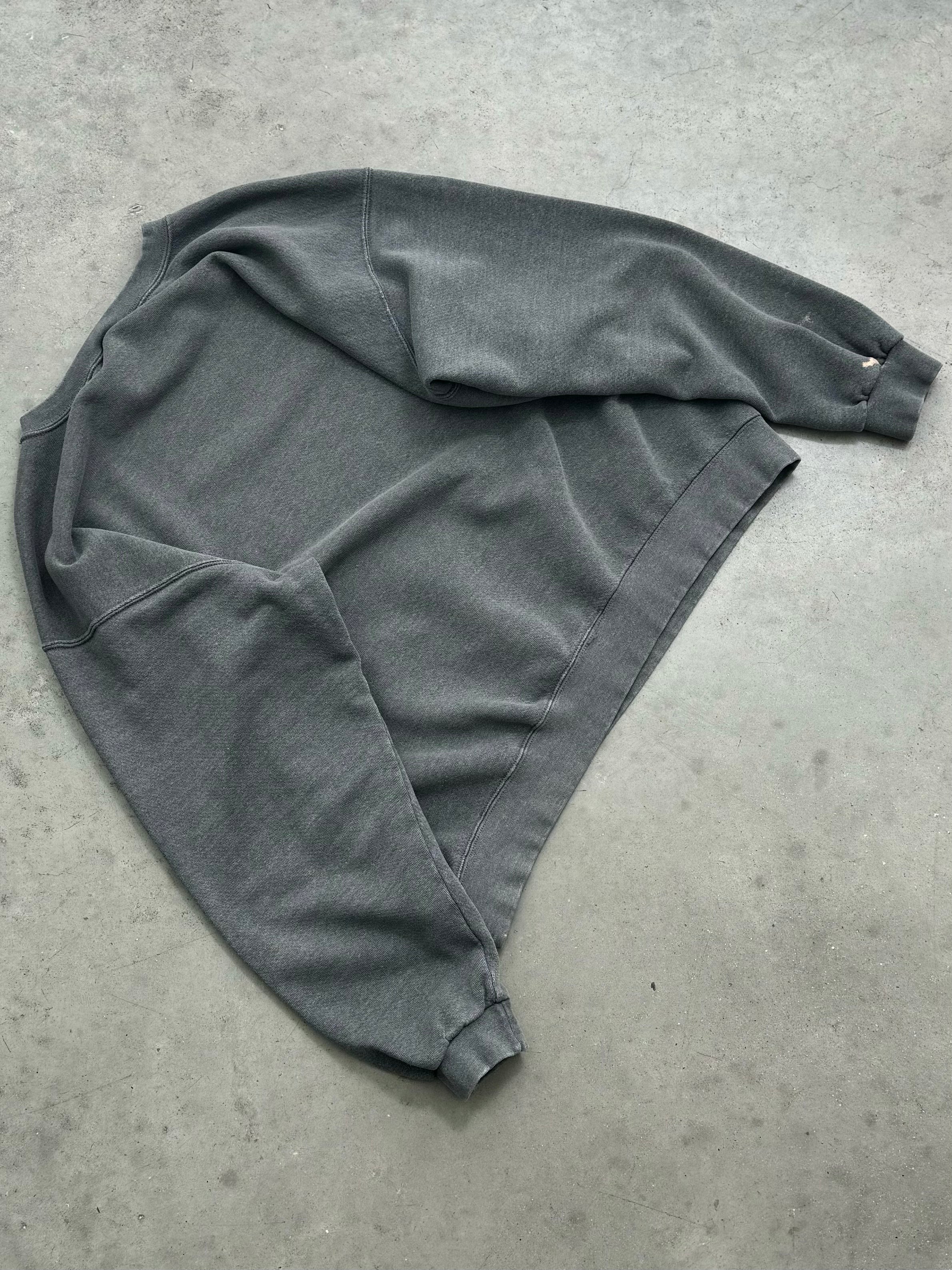 SUN FADED CHARCOAL CREWNECK - 1990S