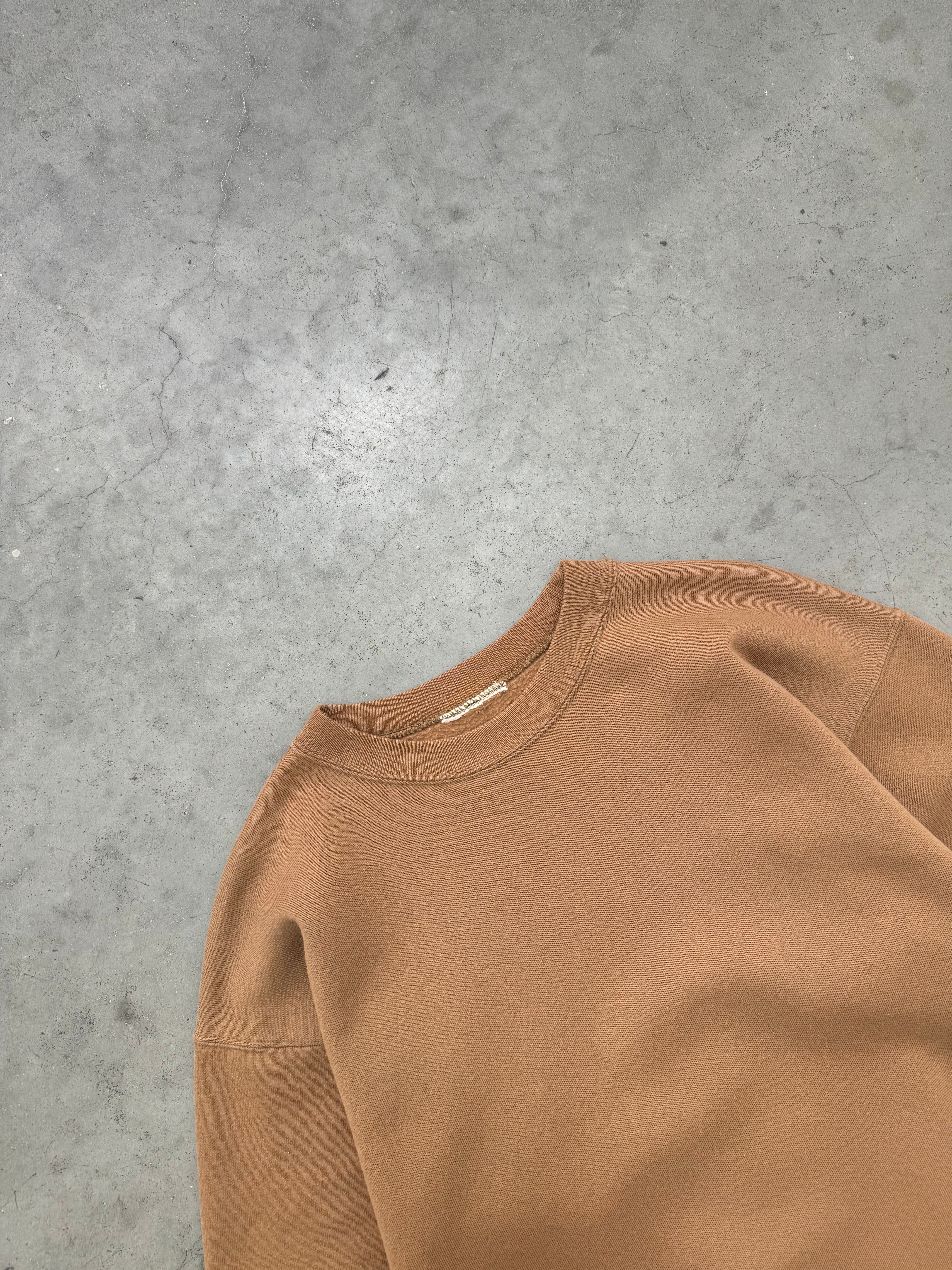 FADED COFFEE BROWN CREWNECK - 1990S