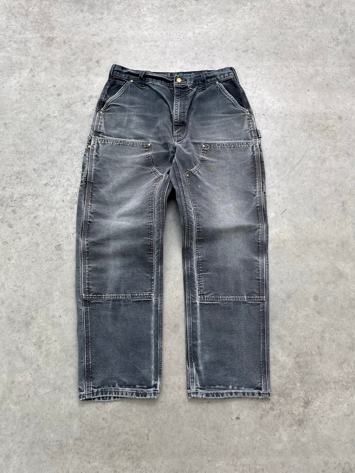FADED BLACK CARHARTT DOUBLE KNEES - 1990S