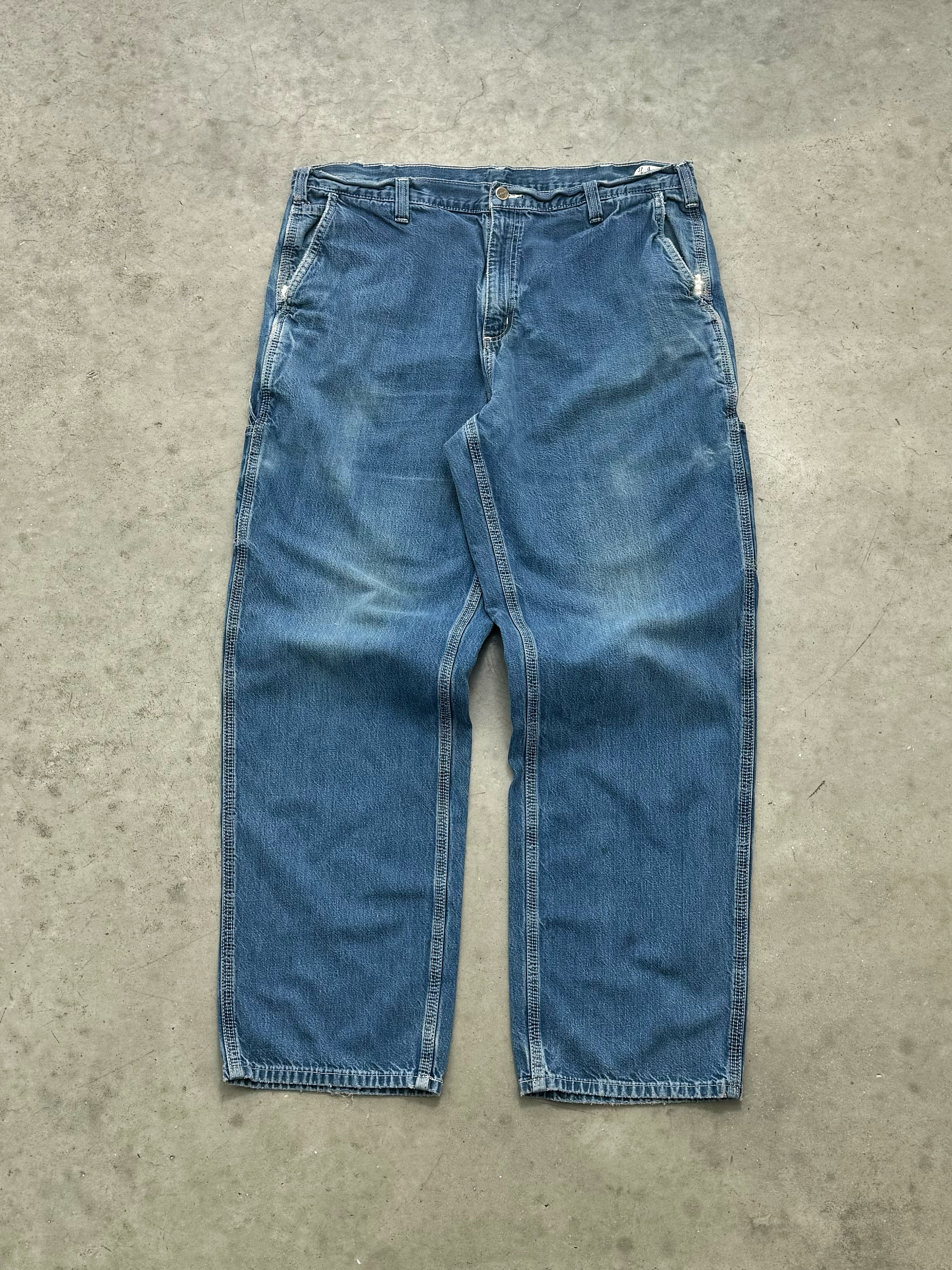 FADED INDIGO CARHARTT CARPENTER JEANS - 1980S