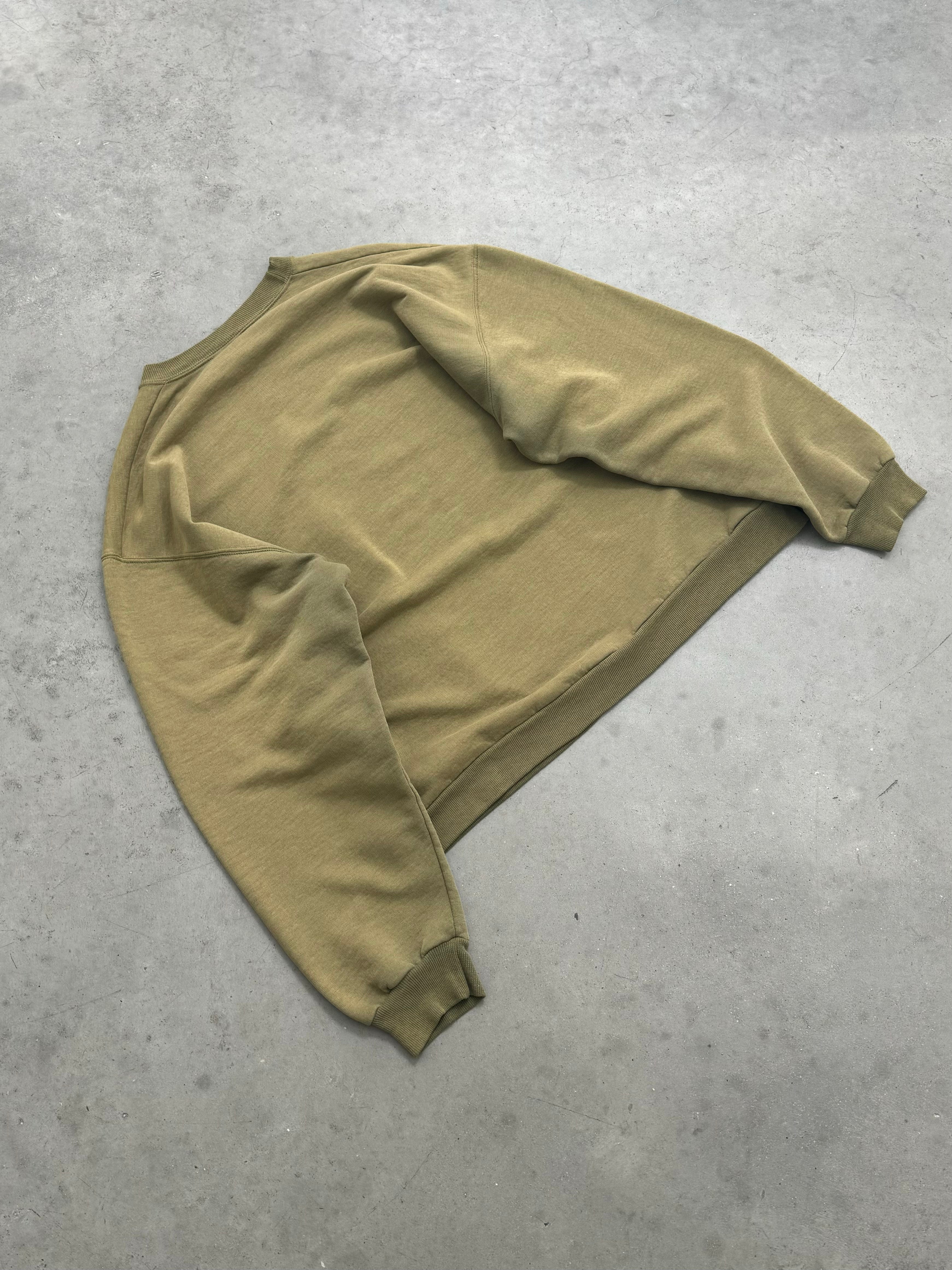 SUN FADED OLIVE "USMC" CREWNECK - 1990S