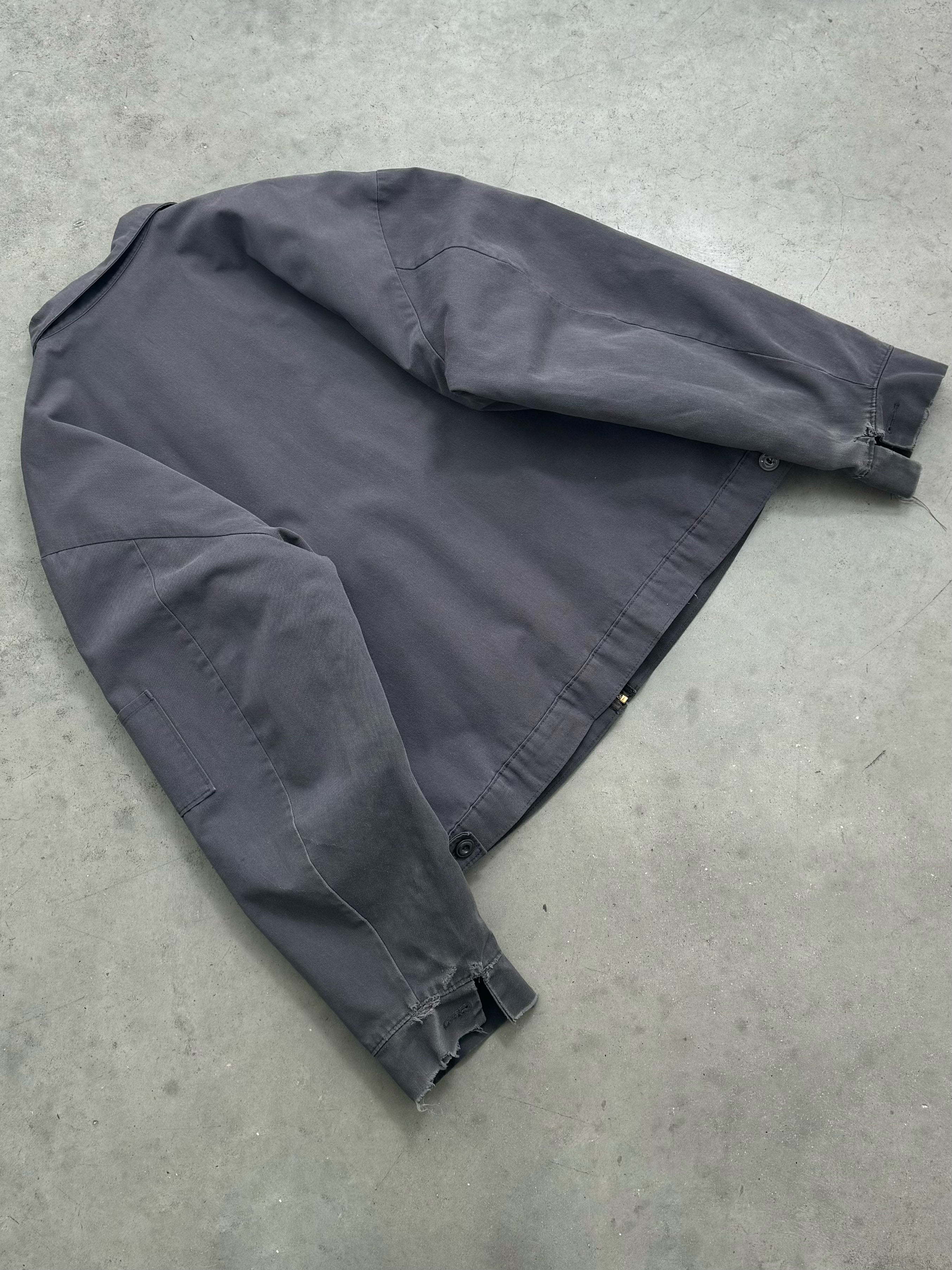 FADED CHARCOAL GREY MECHANIC JACKET - 1980S