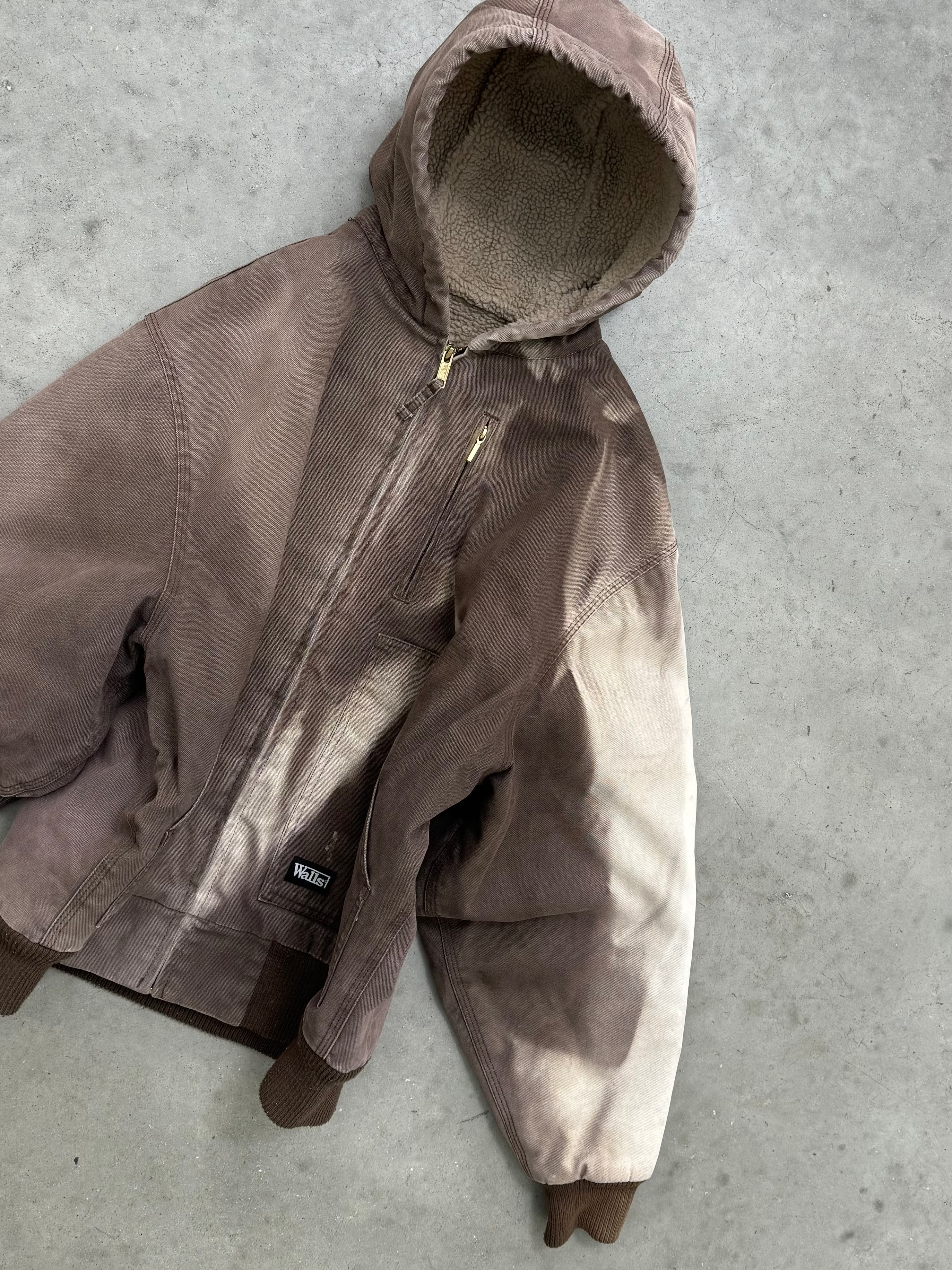 SUN FADED MUD BROWN WALLS WORKERS JACKET - 2000S