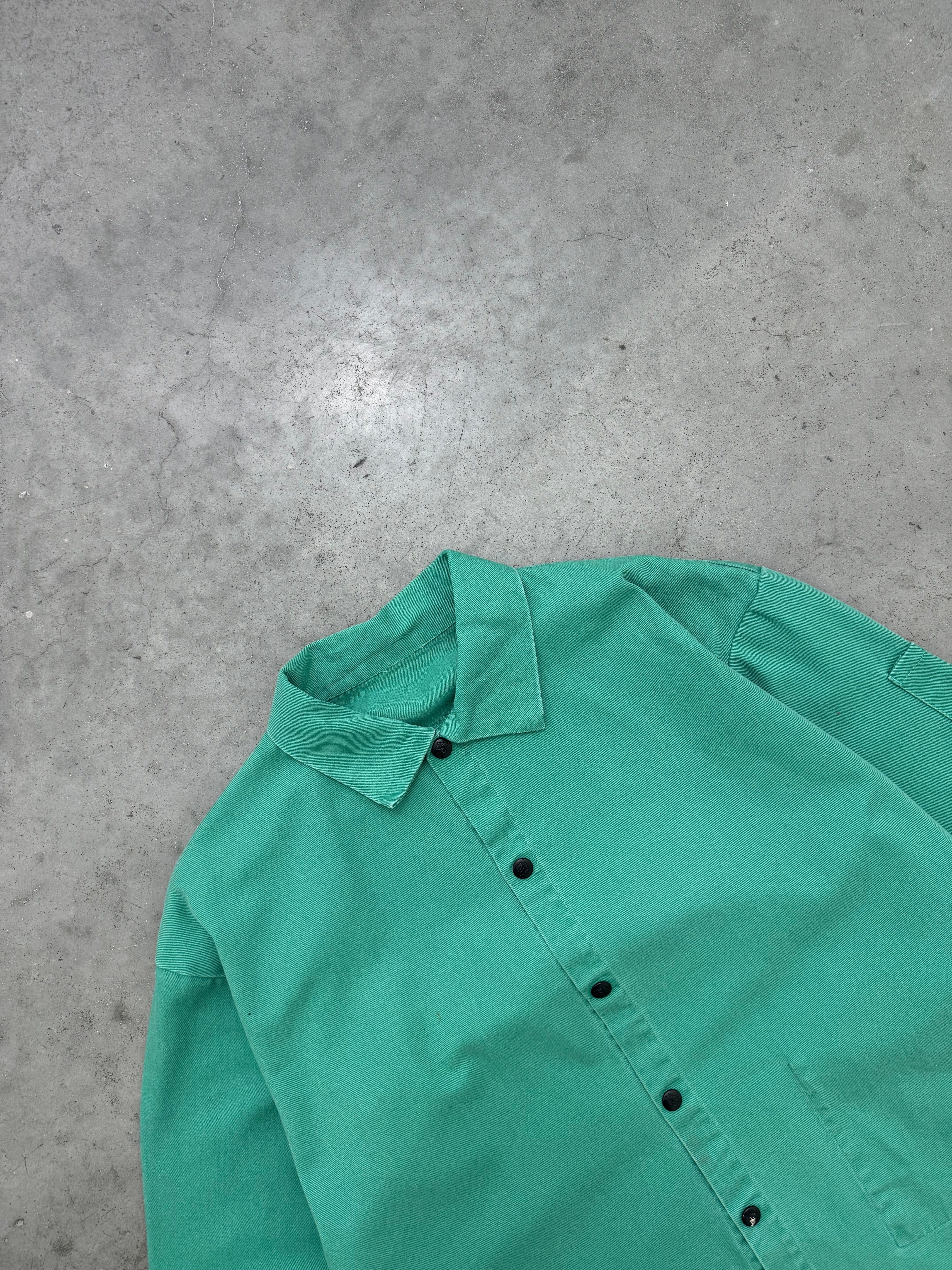 FADED GREEN WELDER JACKET - 1990S