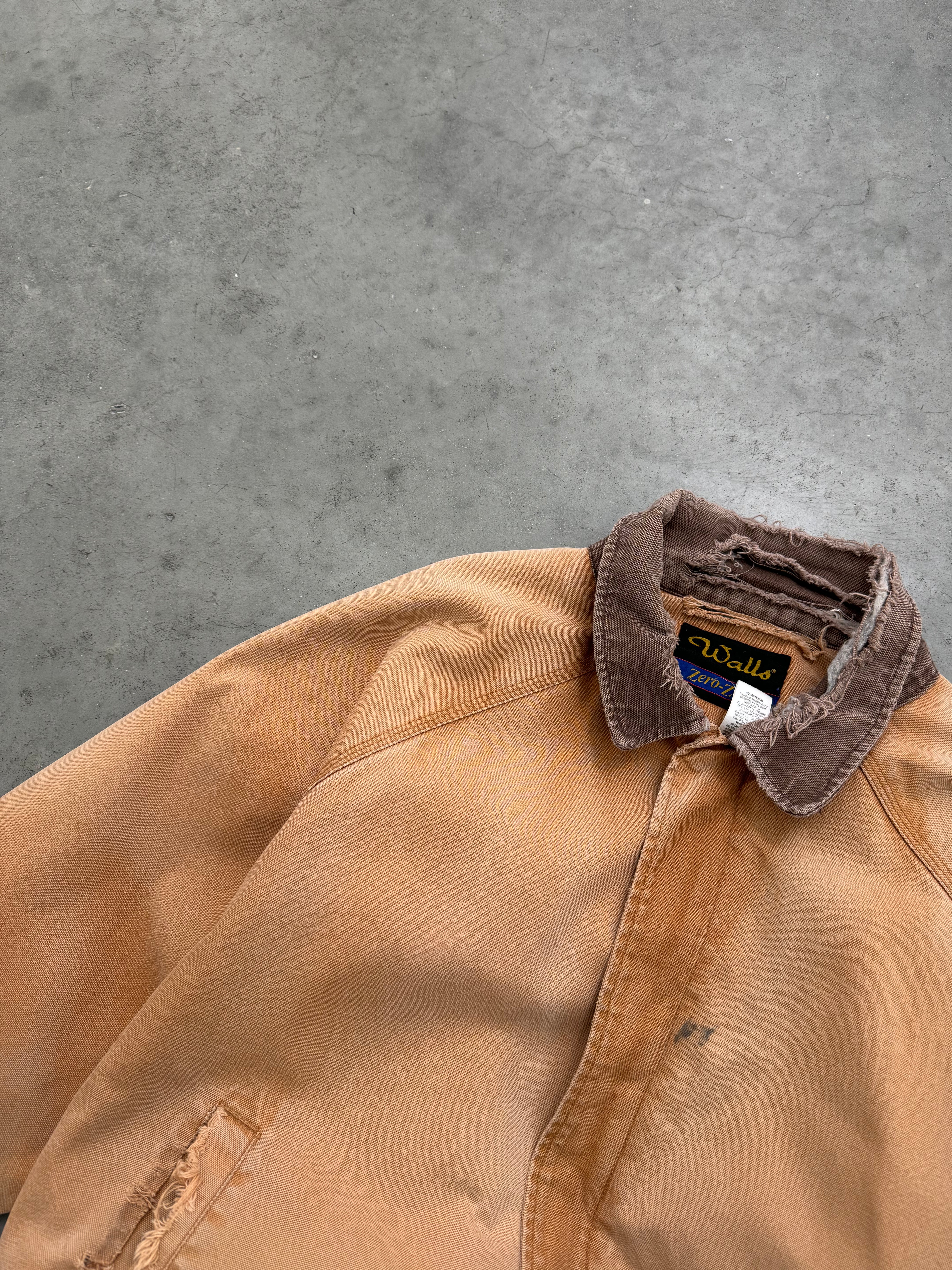 SUN FADED BEIGE WALLS ZIP-UP JACKET - 1990S