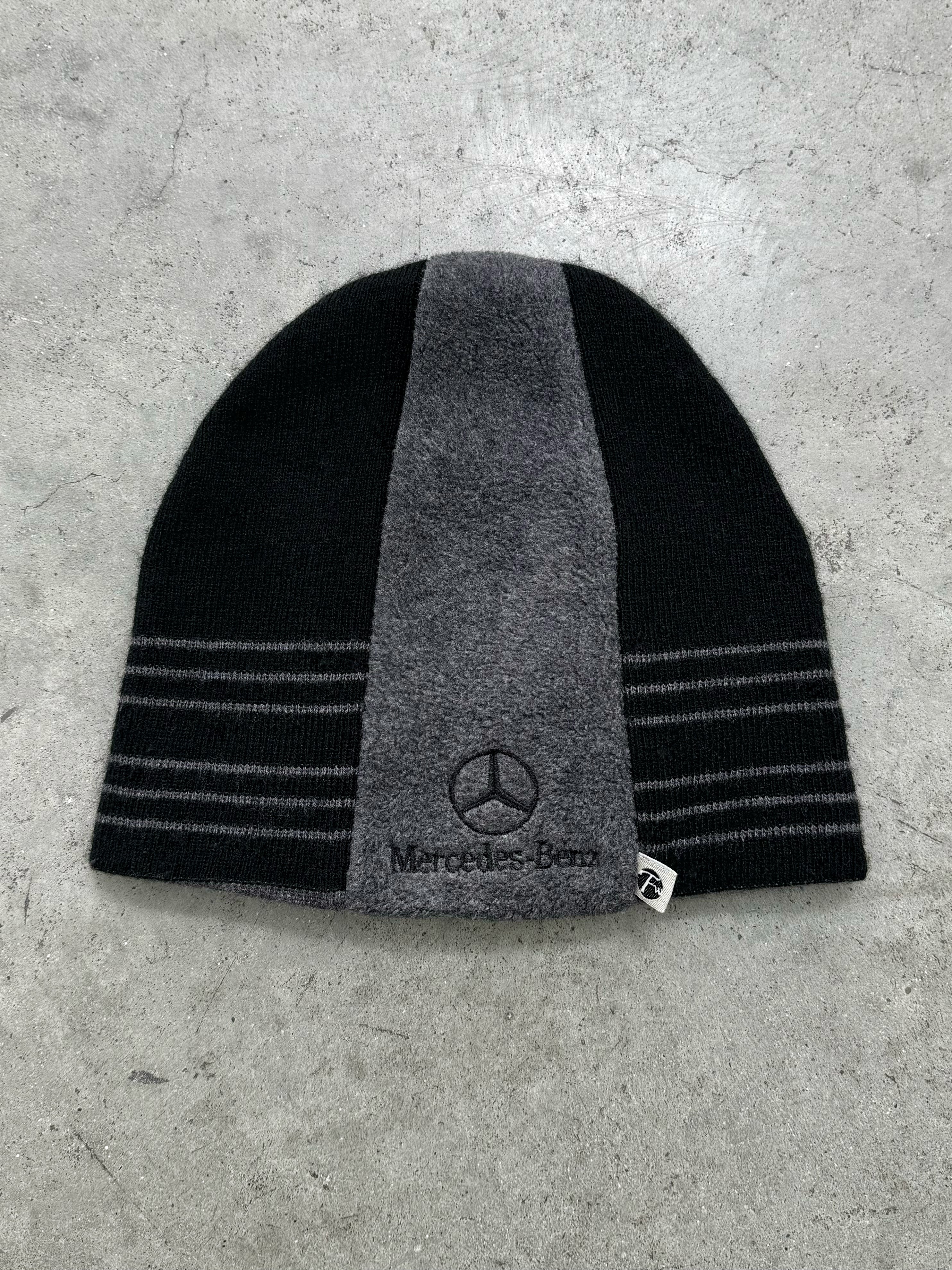 CHARCOAL & BLACK "MERCEDES BENZ" SKULL CAP - 2000S