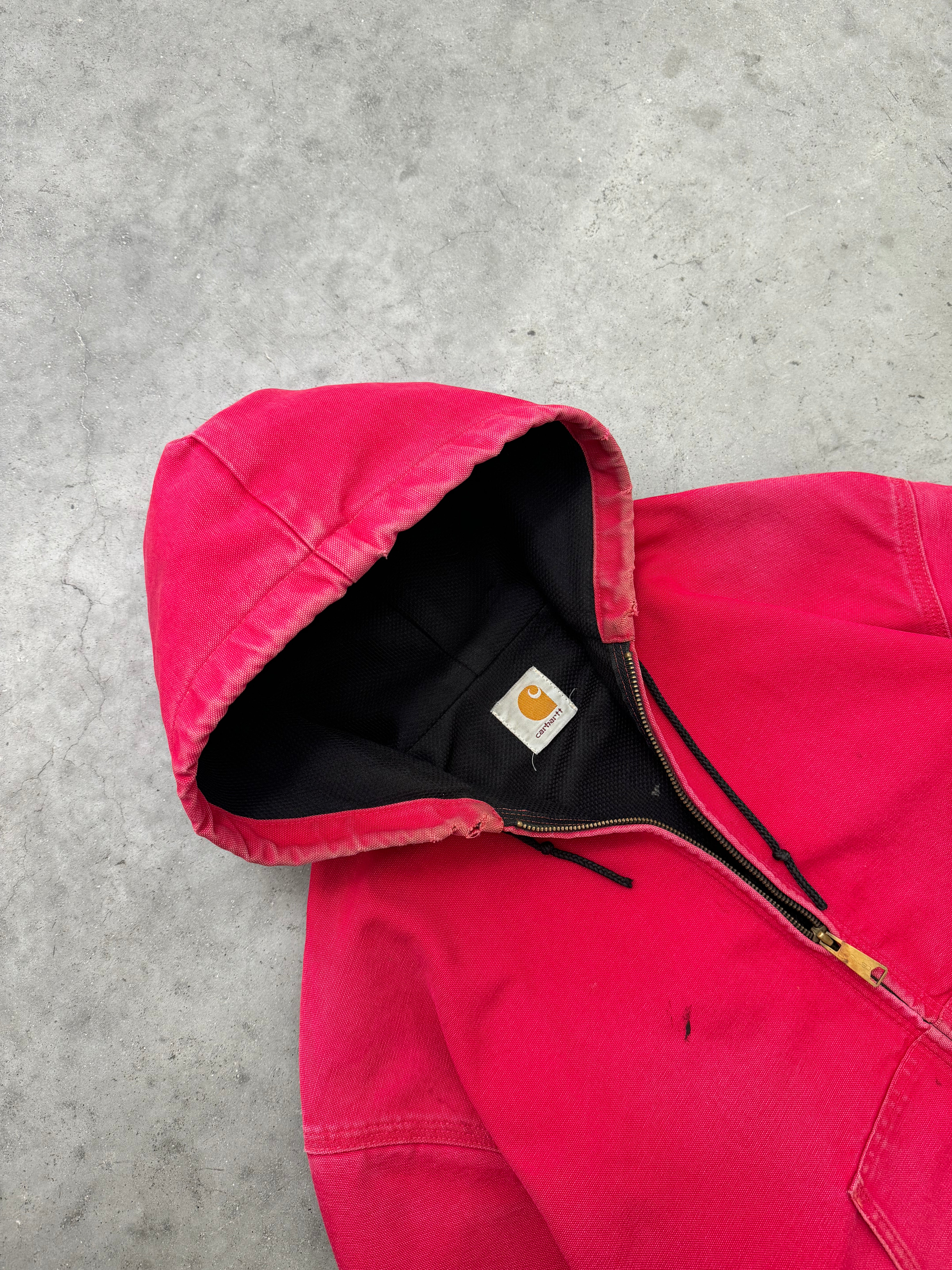 FADED CHERRY RED CARHARTT ACTIVE JACKET - 1980S