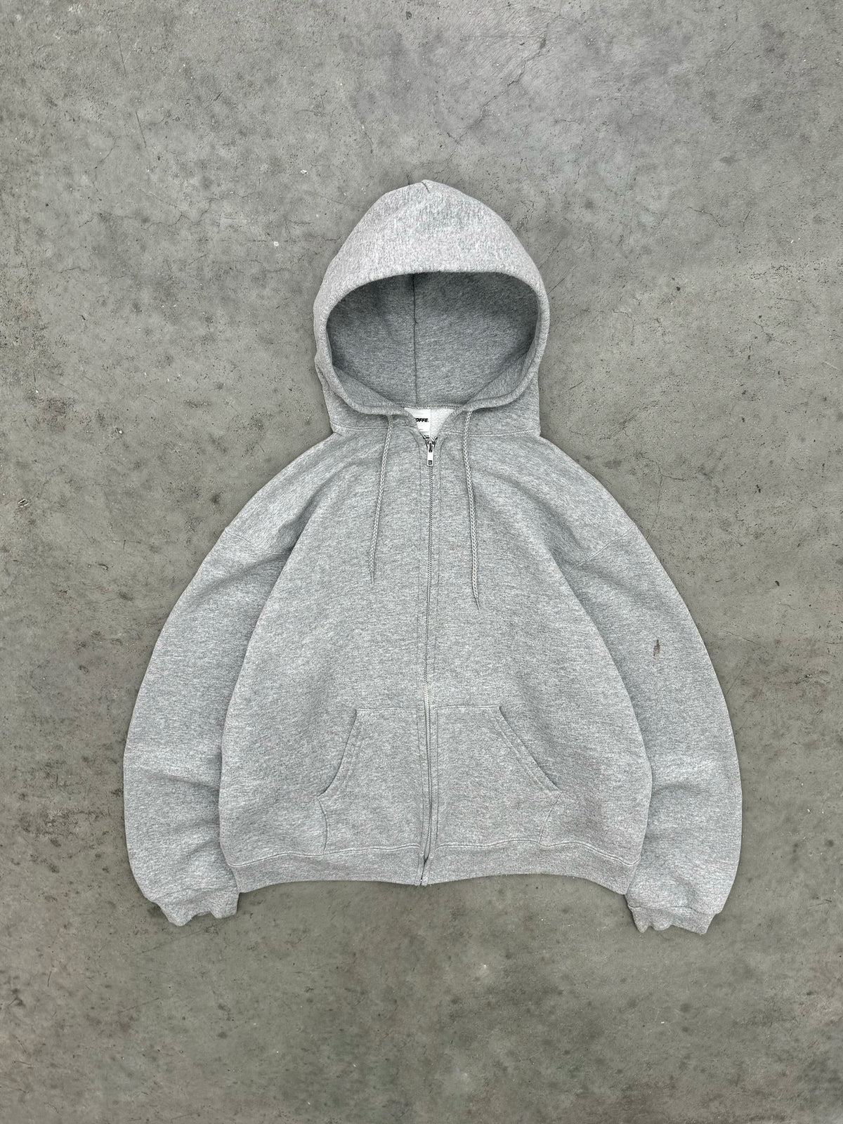 HEATHER GREY "SOFFE" ZIP UP HOODIE - 2000S