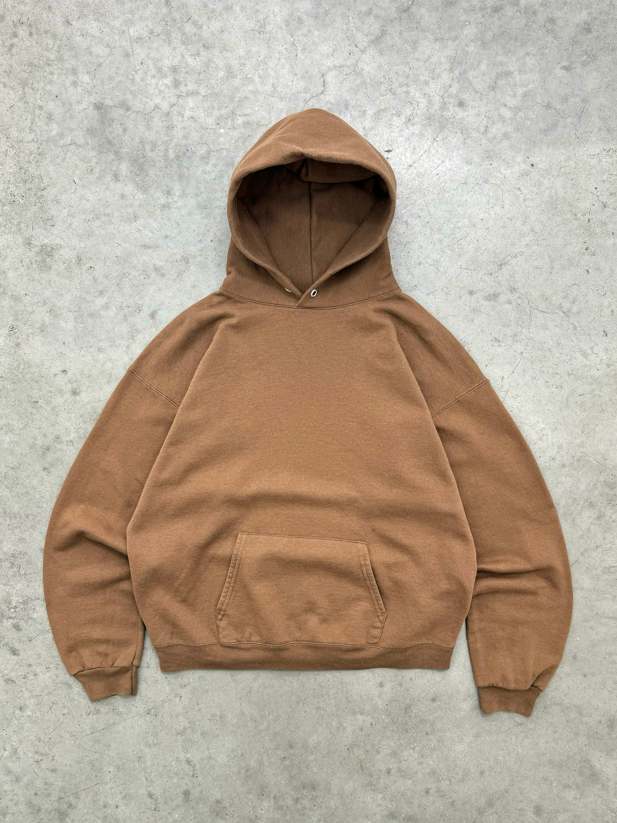 FADED MOCHA BROWN HOODIE - 2000S