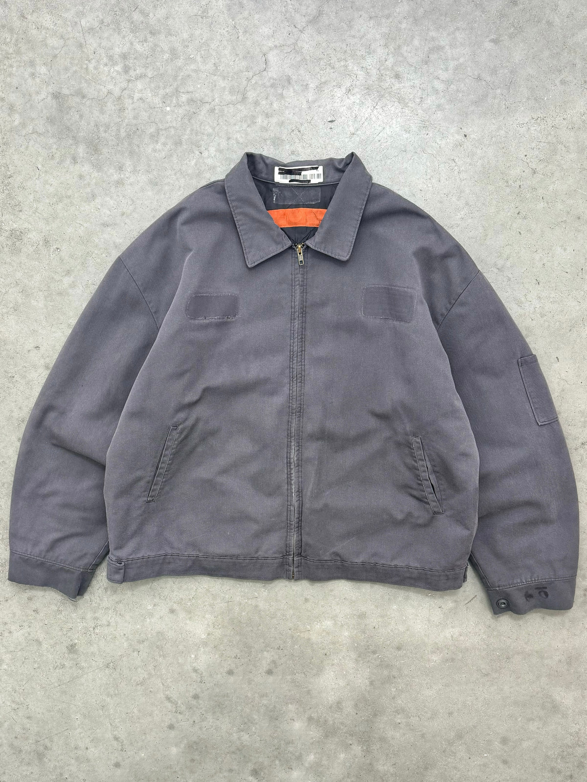 FADED CHARCOAL GREY MECHANIC JACKET - 1980S