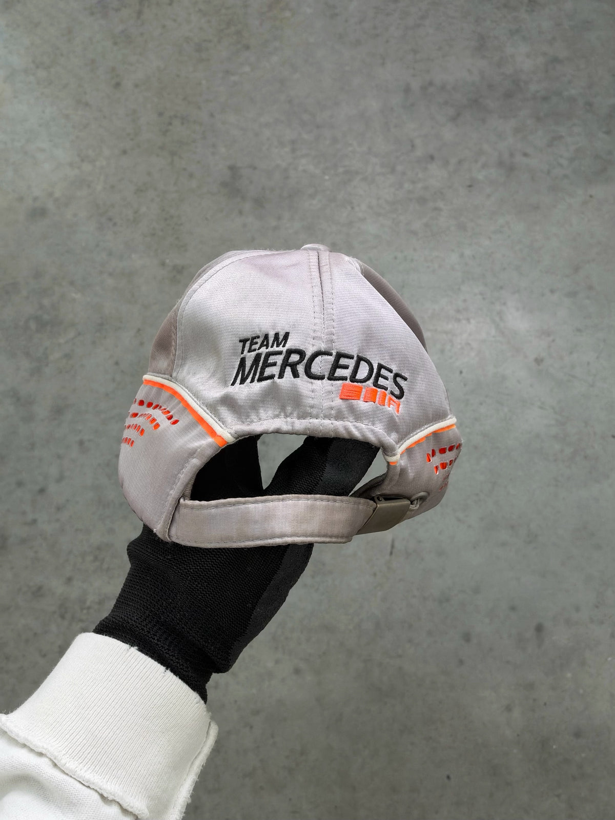 FADED CHROME MERCEDES-BENZ HAT - 1990S