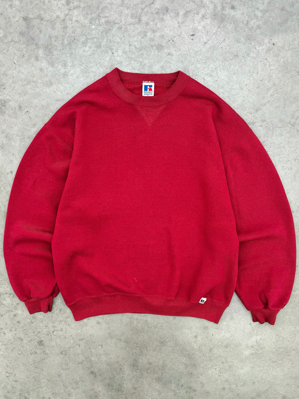 FADED RED RUSSELL CREWNECK - 1990S
