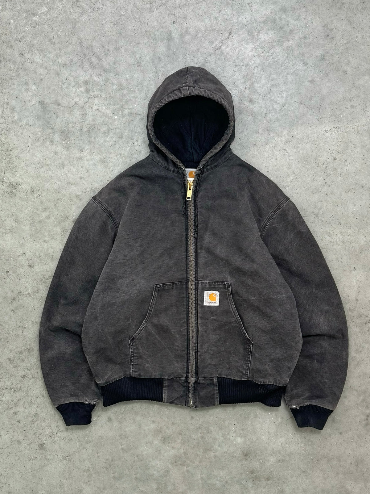FADED BLACK CARHARTT ACTIVE JACKET - 1990S