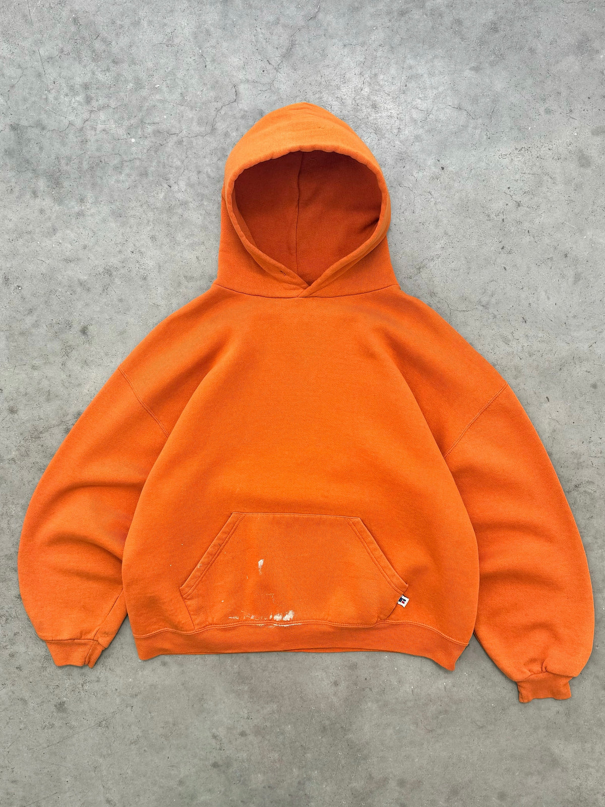 FADED ORANGE RUSSELL PAINTERS HOODIE - 1990S