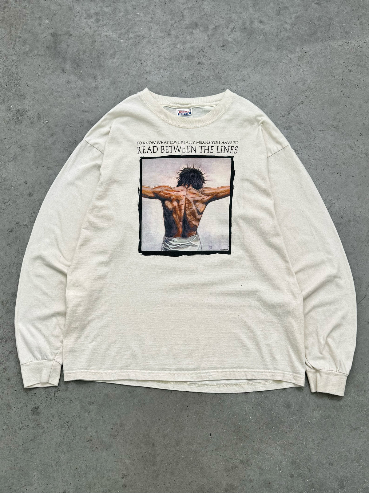 "READ BETWEEN THE LINES" JESUS LONG SLEEVE TEE - 2000S