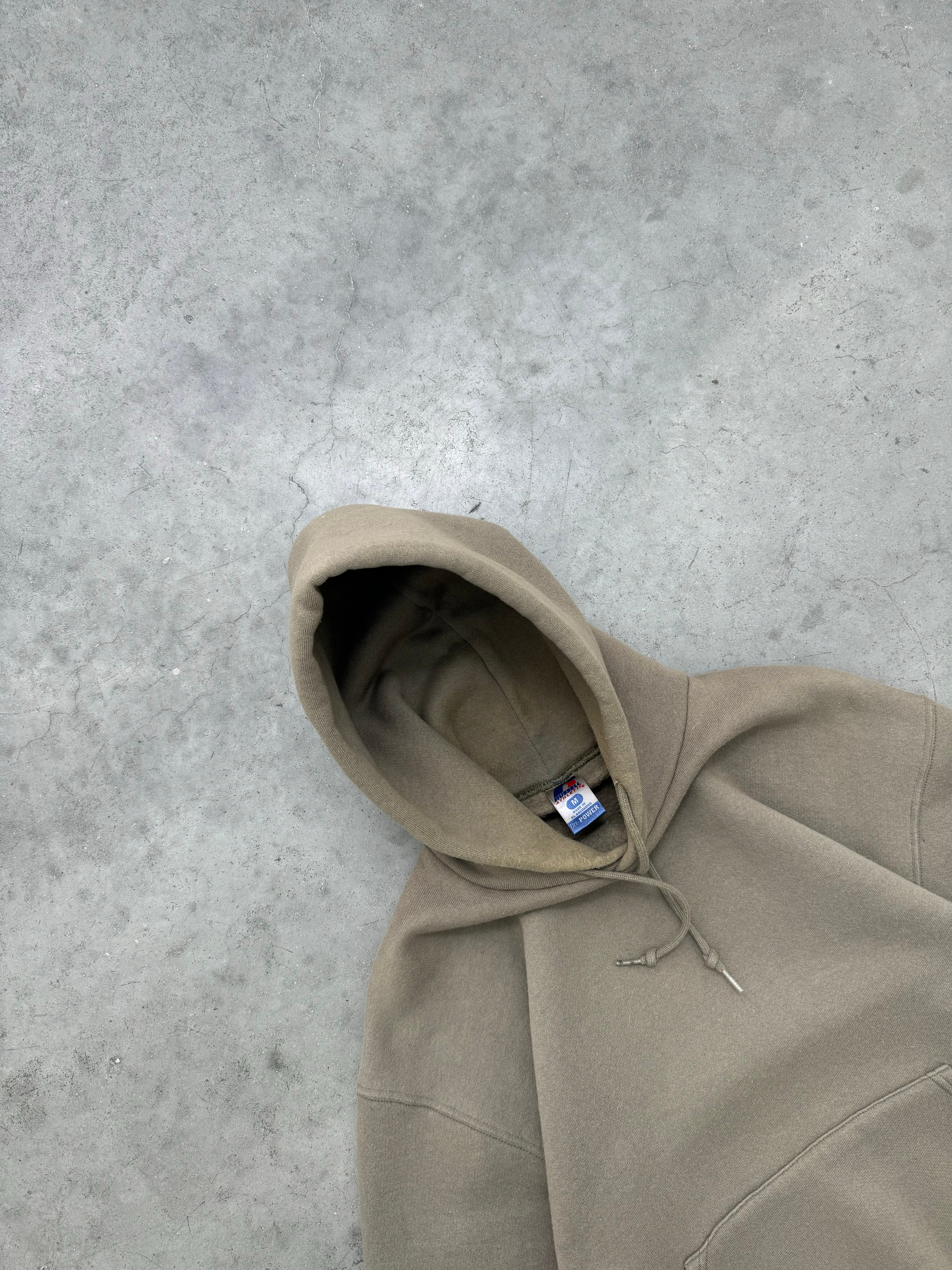 FADED TAUPE BROWN RUSSELL HOODIE - 1990S