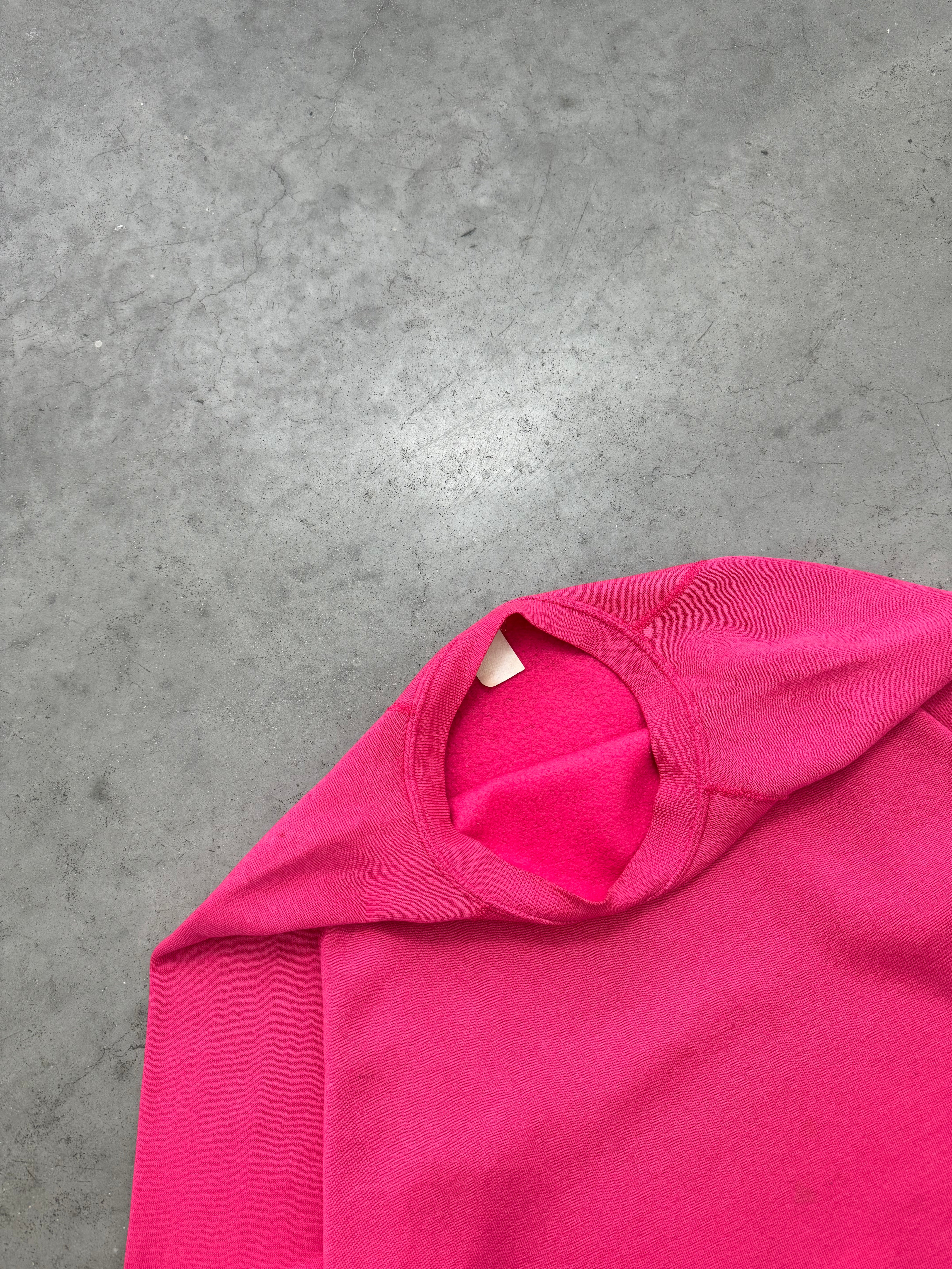 FADED PINK RAGLAN CREWNECK - 1980S