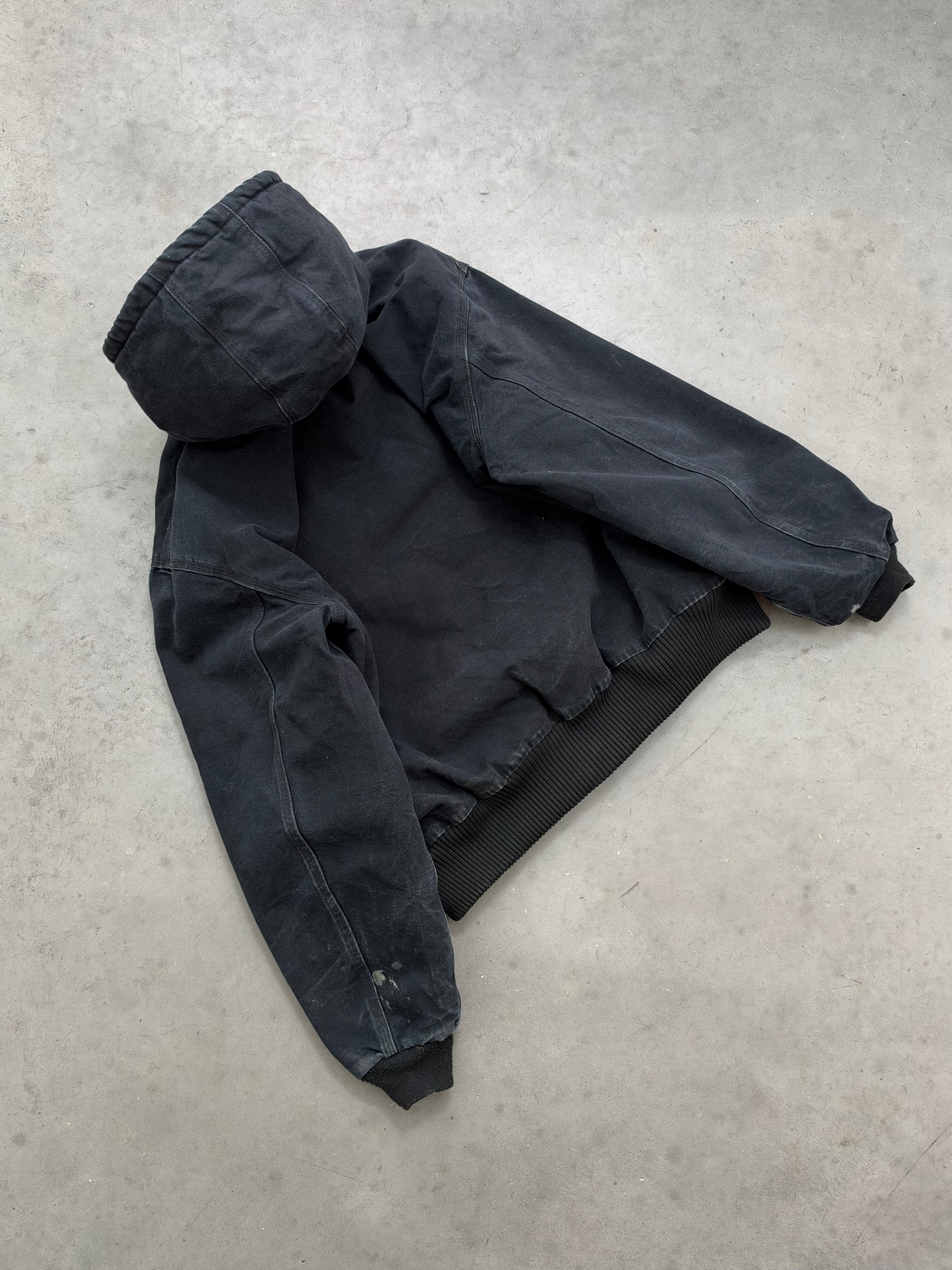 FADED MIDNIGHT BLACK CARHARTT ACTIVE JACKET - 1990S