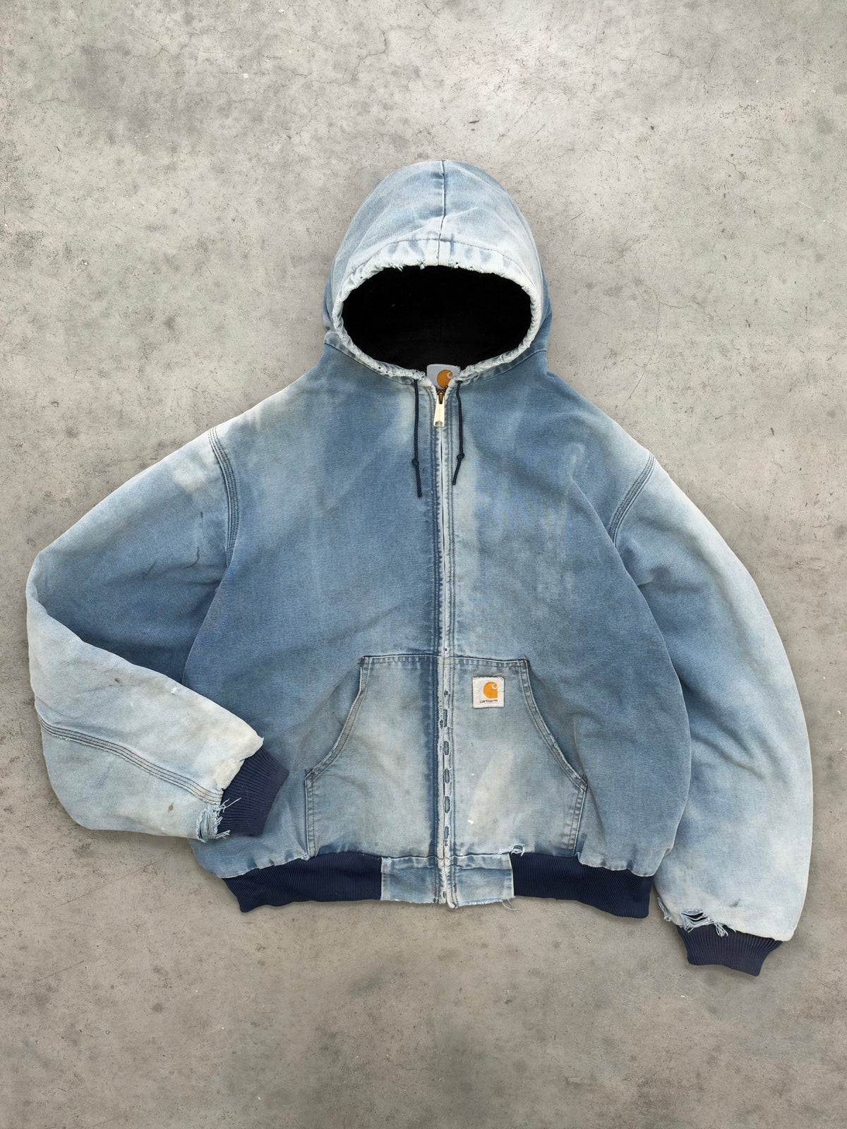 SUN FADED SKY BLUE CARHARTT ACTIVE JACKET - 1990S