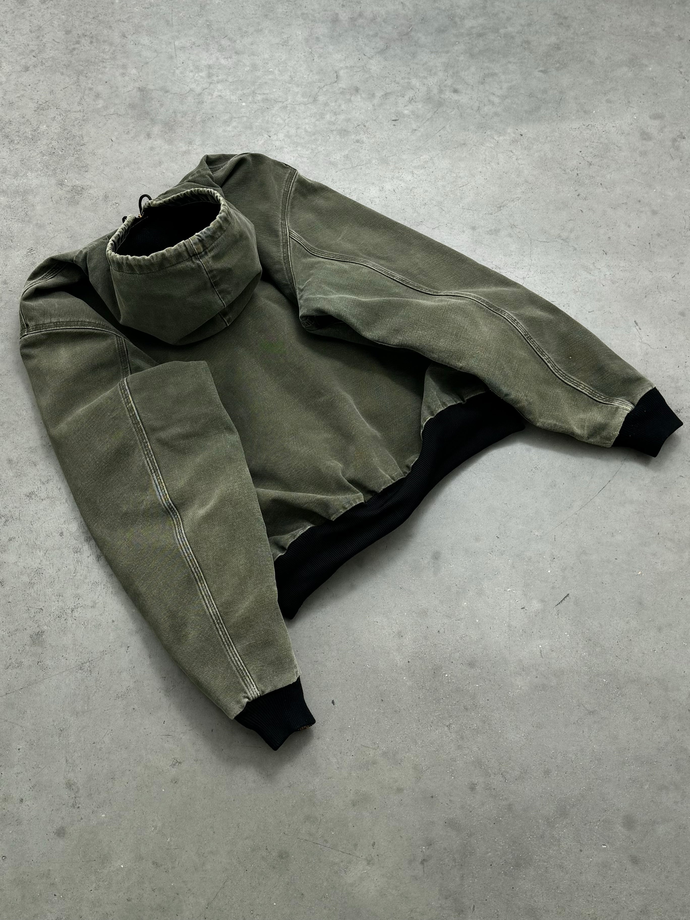 FADED OLIVE GREEN CARHARTT ACTIVE JACKET - 1990S