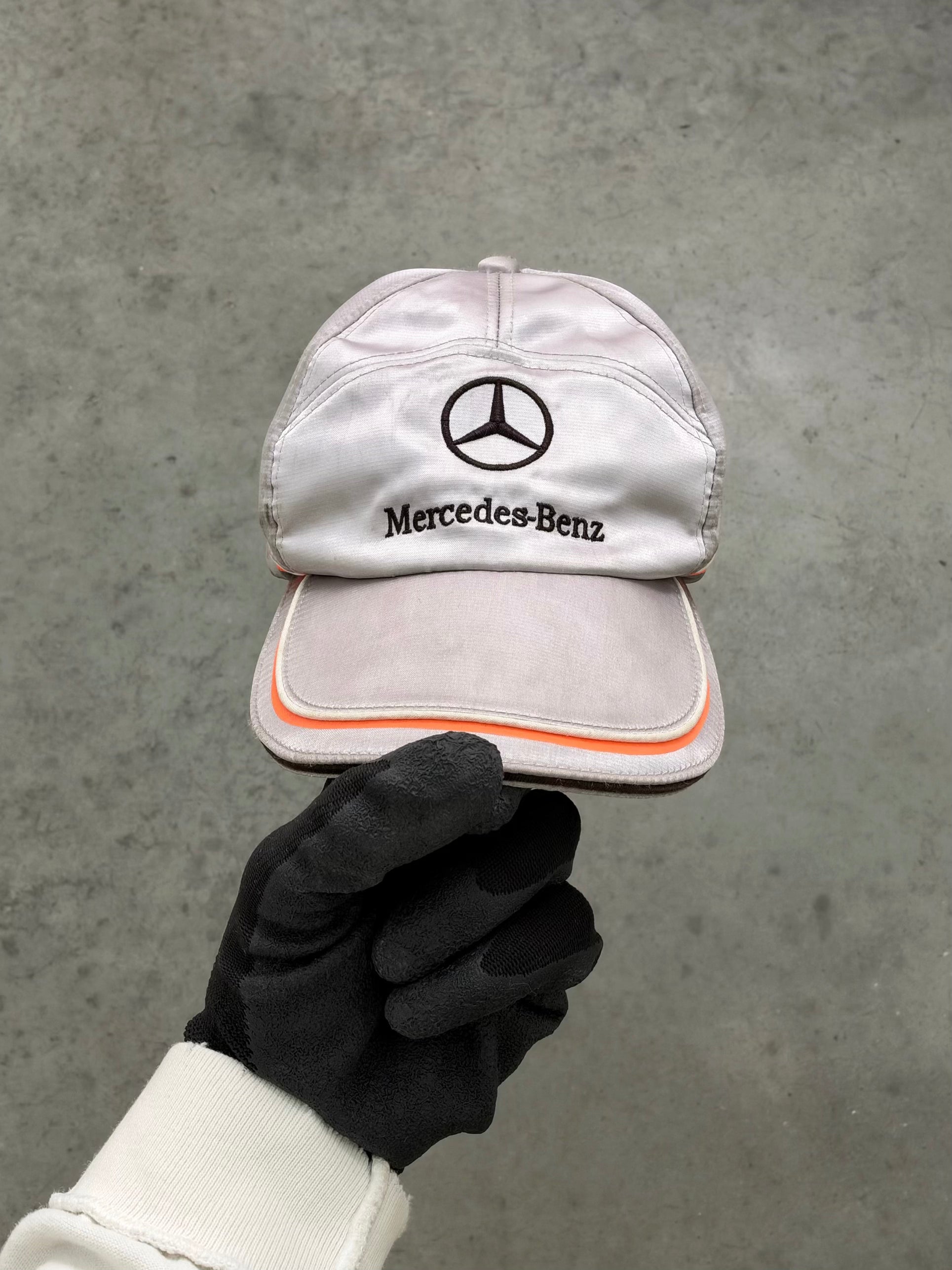 FADED CHROME MERCEDES-BENZ HAT - 1990S