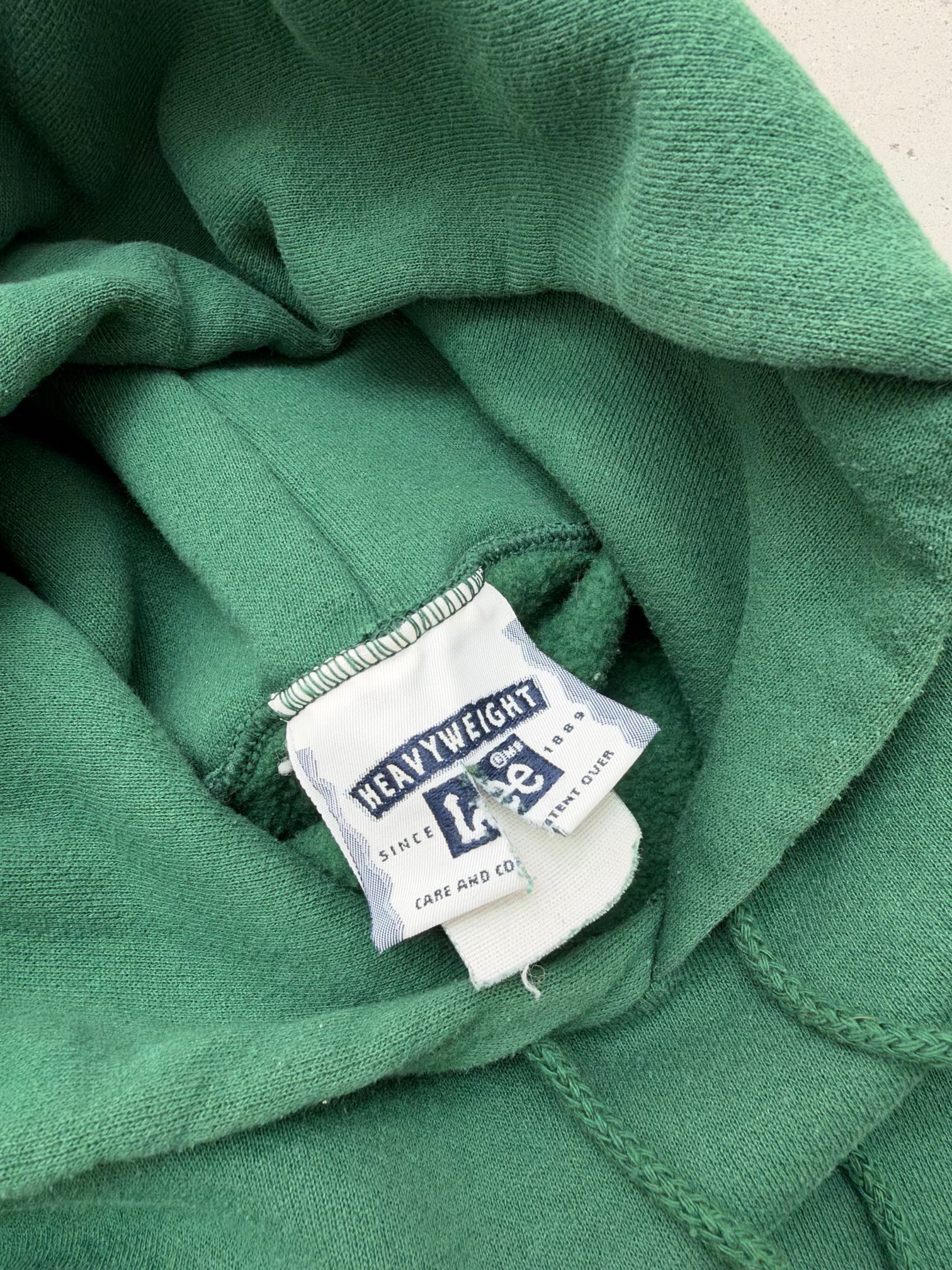 FADED FOREST GREEN "ROLEX" HOODIE - 1990S