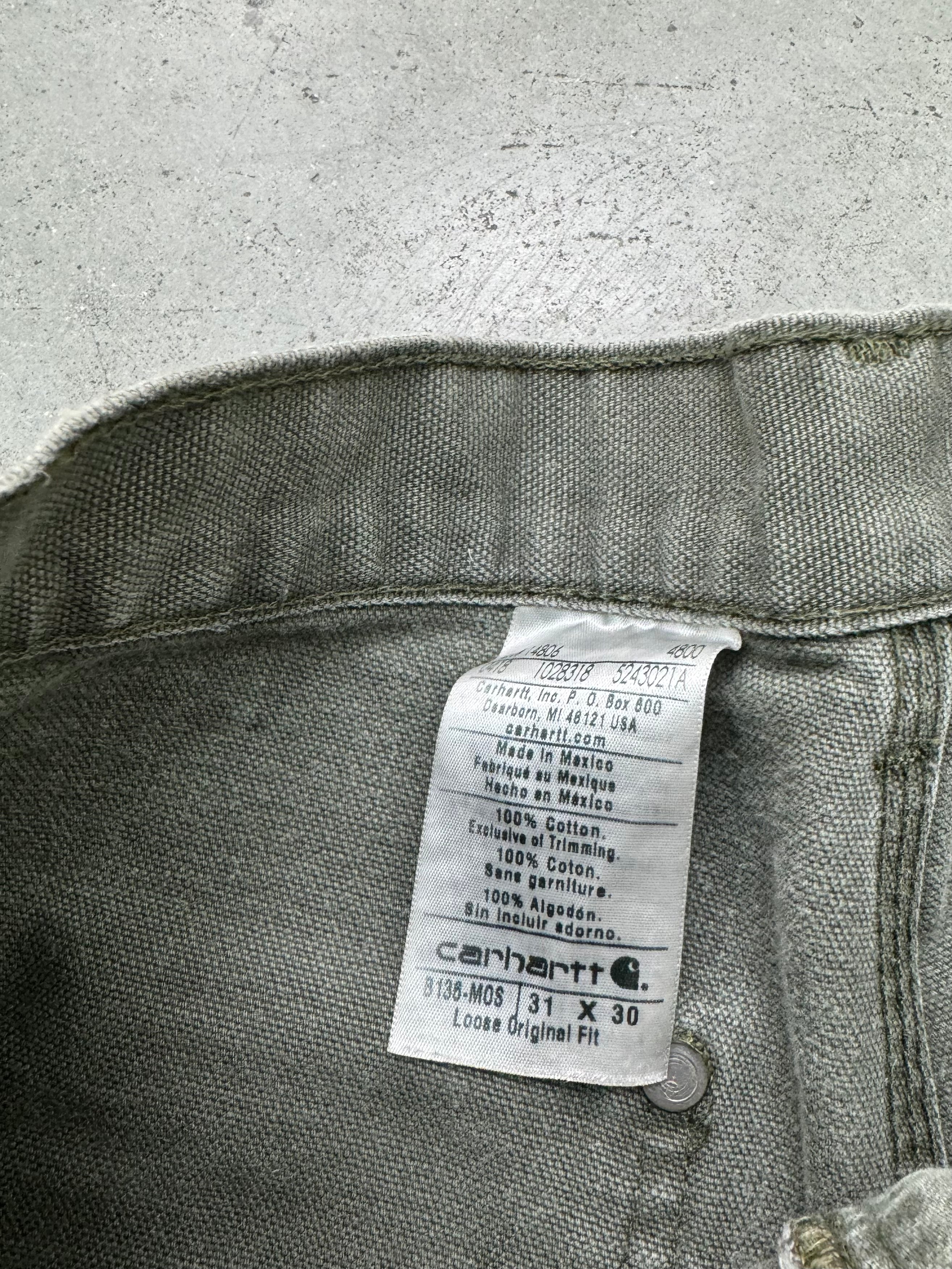 FADED OLIVE CARHARTT DOUBLE KNEE - 1990S