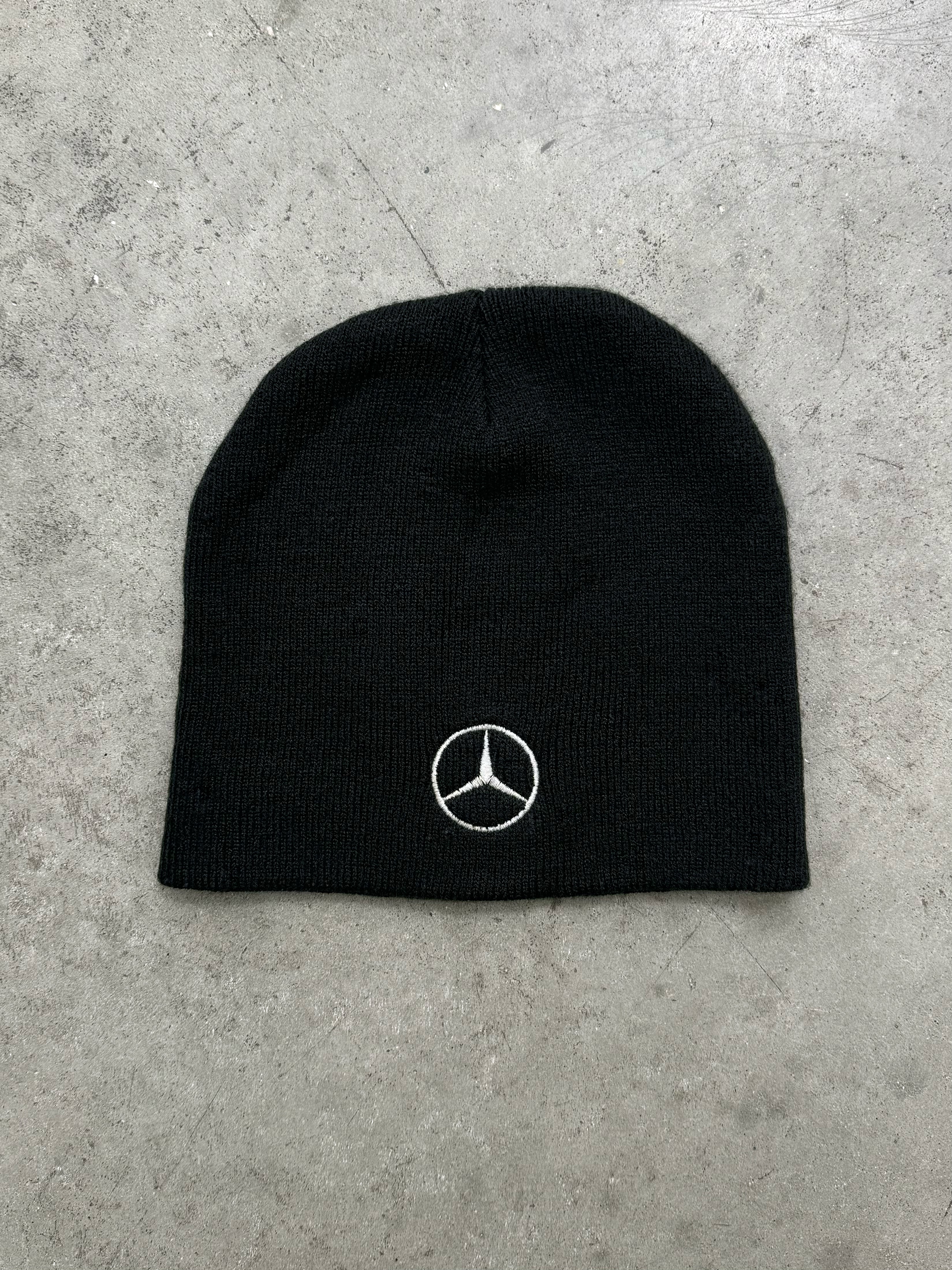 BLACK MERCEDES BENZ BEANIE - 2000S